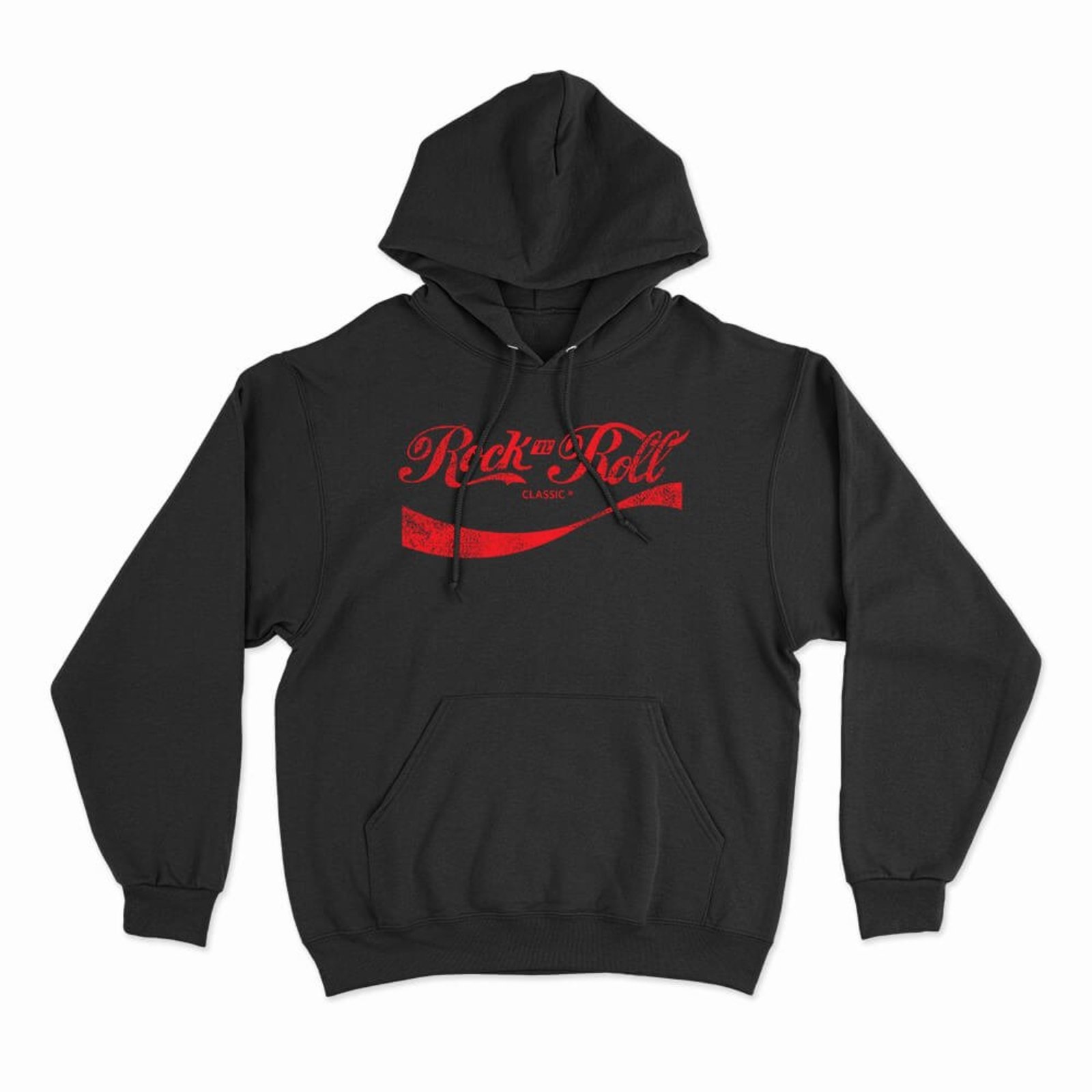 Moletom Com Capuz Rock 'N' Roll Cola - Preto - Casual - Studio Geek