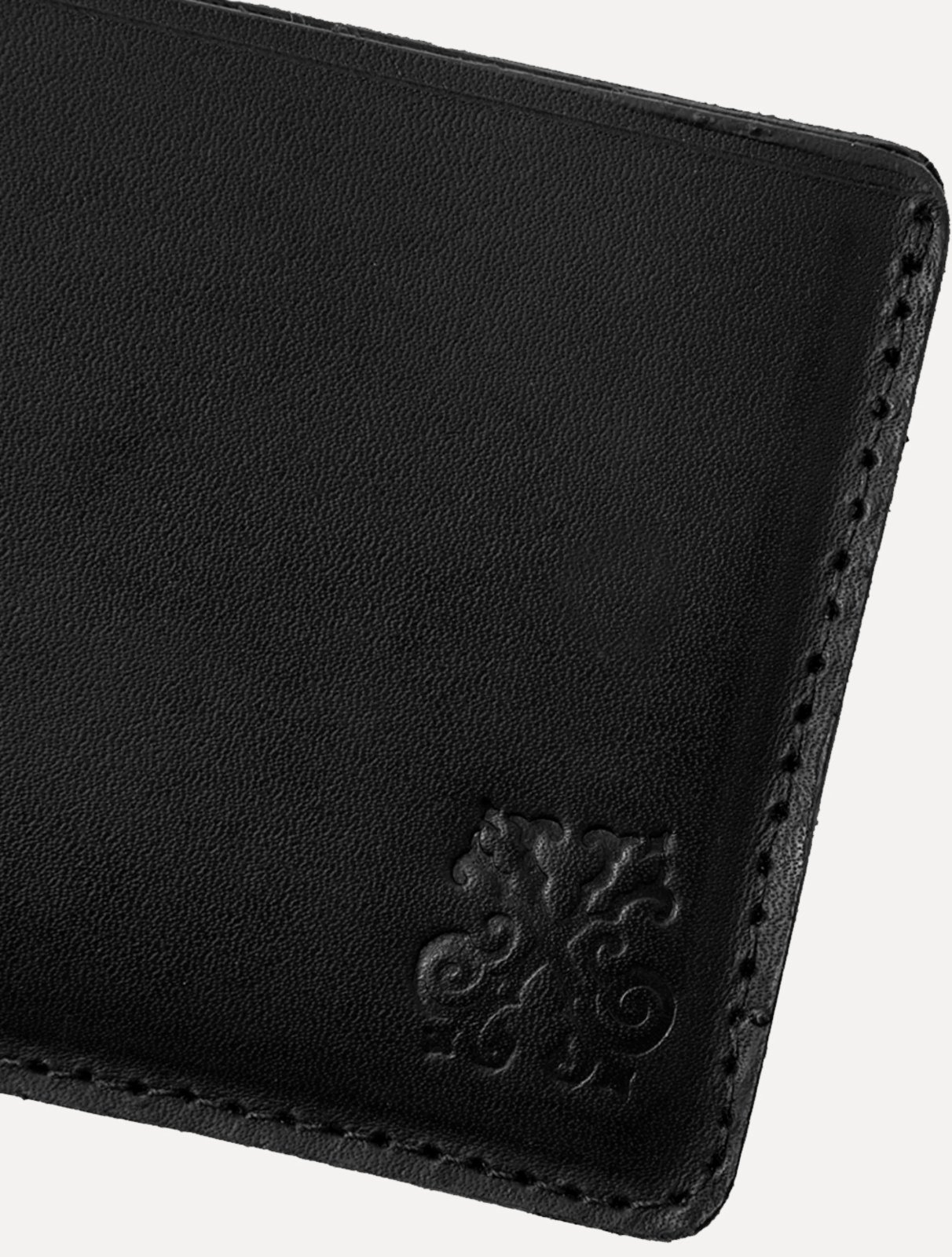Vista 3 Carteira John John Masculina Couro Rustic Logo Preta preto John John preto