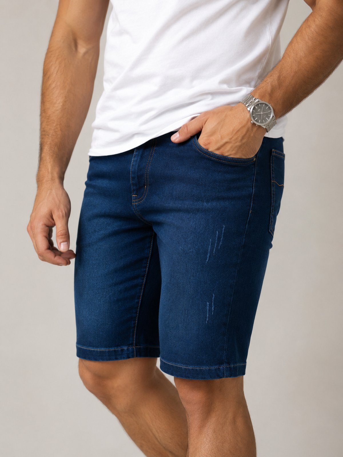 Bermuda Jeans Masculina Yellow Jeans Premium Stretch Conforto Estilo e Caimento Perfeito