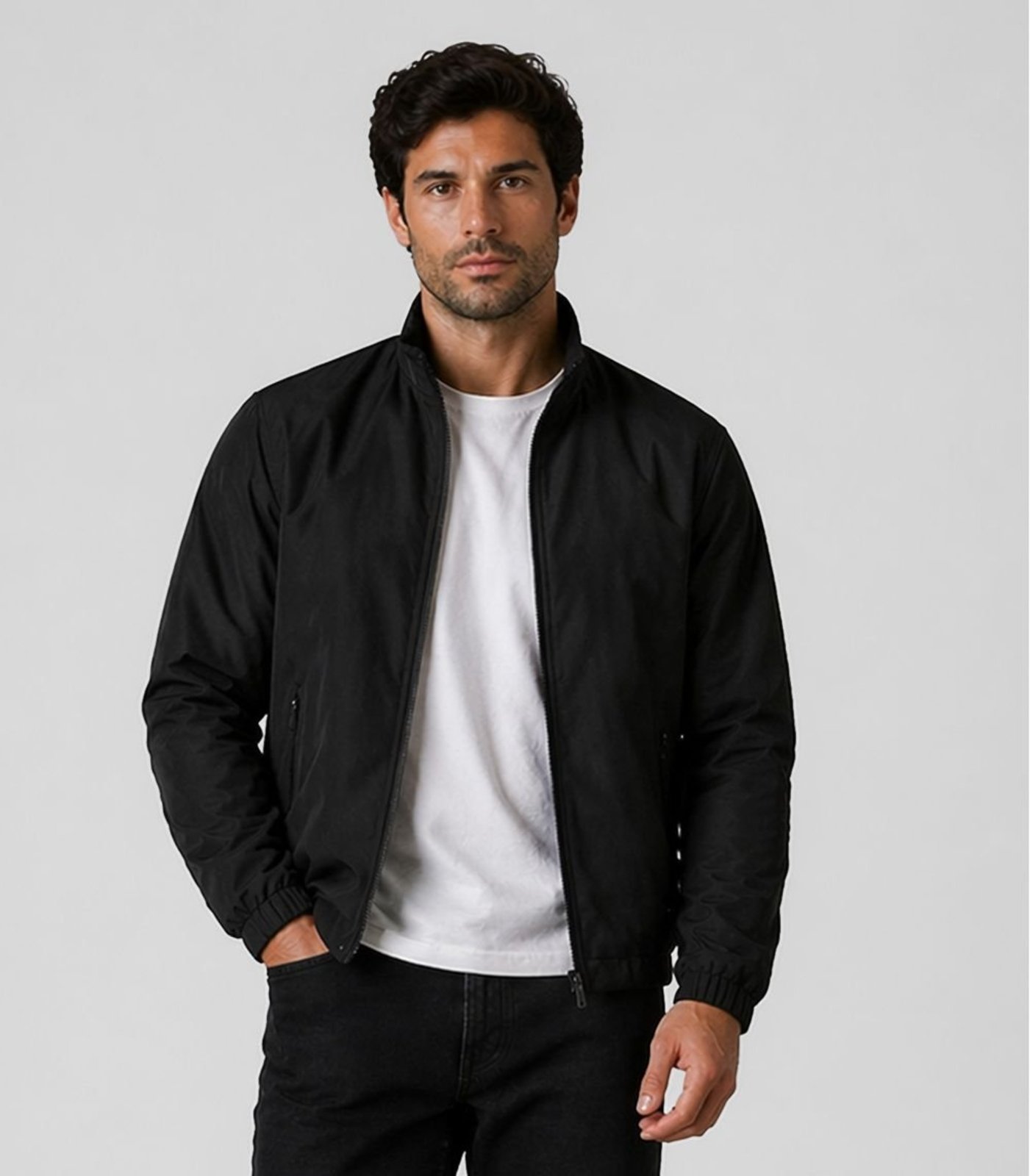 Jaqueta Masculina Forrada Em Nylon Sea Surf Preto