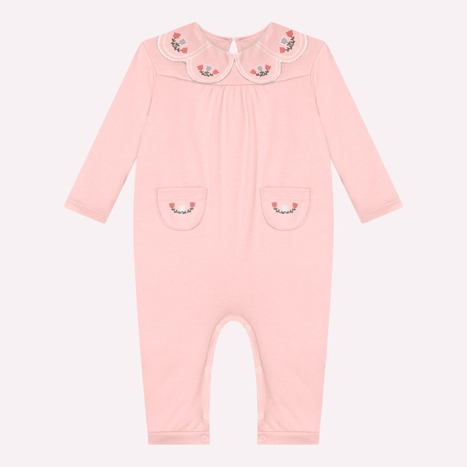 Infantil - Macacão Menina Bordado Milon