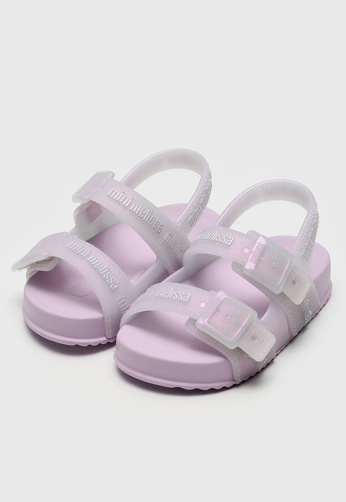 Vista 2 Infantil - Sandália Papete Mini Melissa Cozy M Lover Bb Lilás roxo Mini Melissa roxo