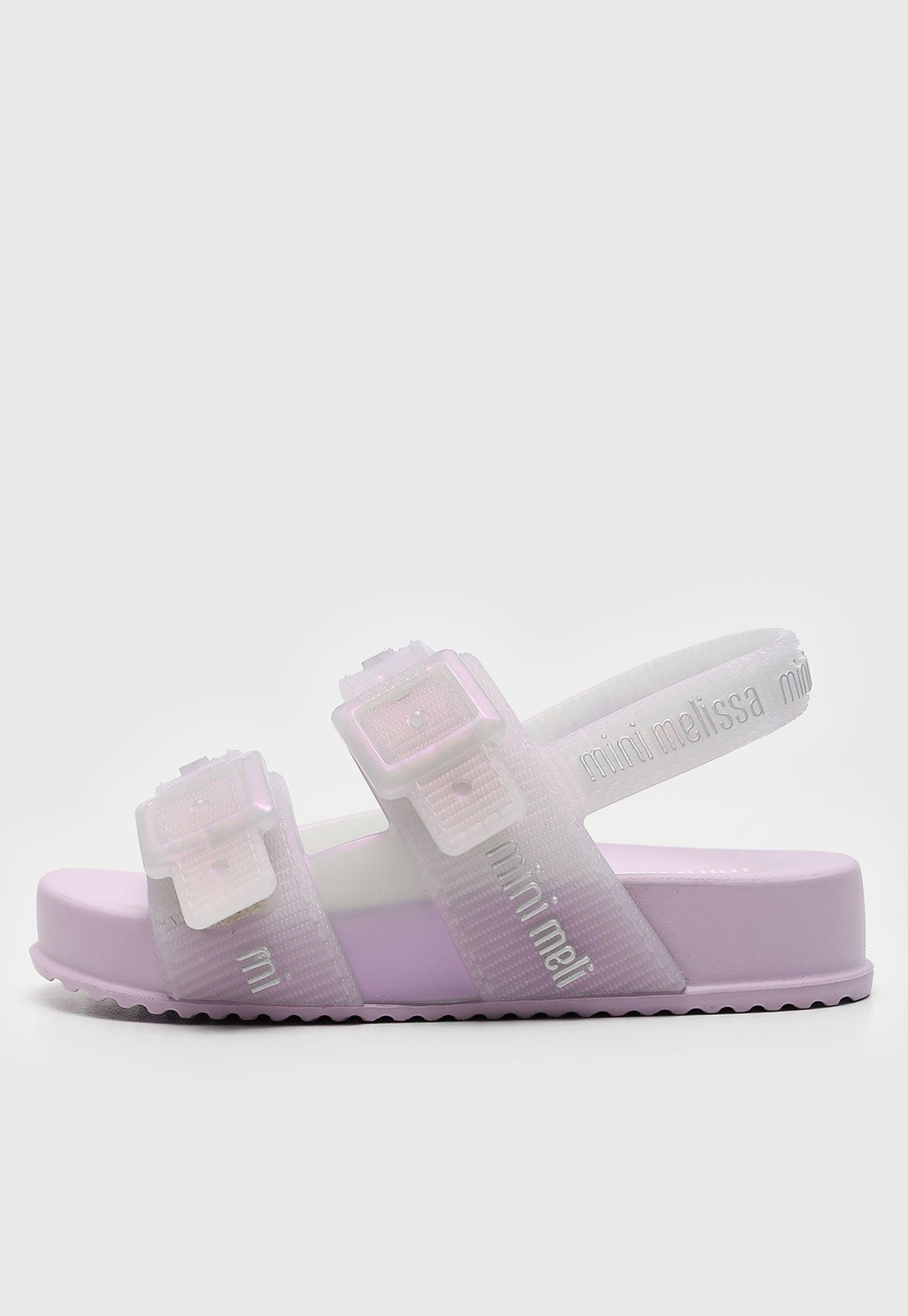 Vista 3 Infantil - Sandália Papete Mini Melissa Cozy M Lover Bb Lilás roxo Mini Melissa roxo