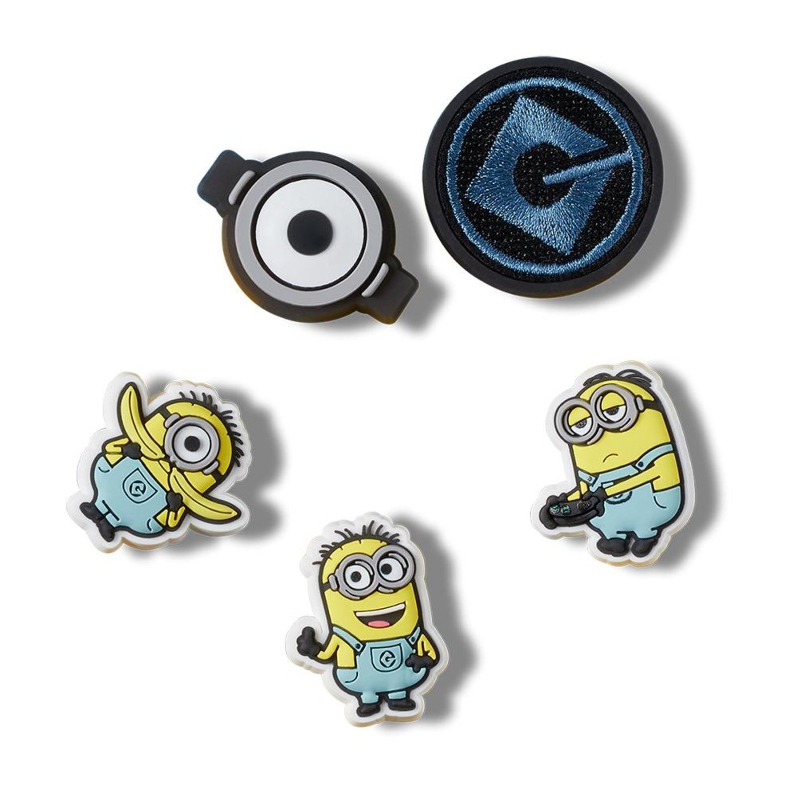 Vista 2 Infantil - Jibbitz™ Minions Pack com 5 Peças Crocs branco