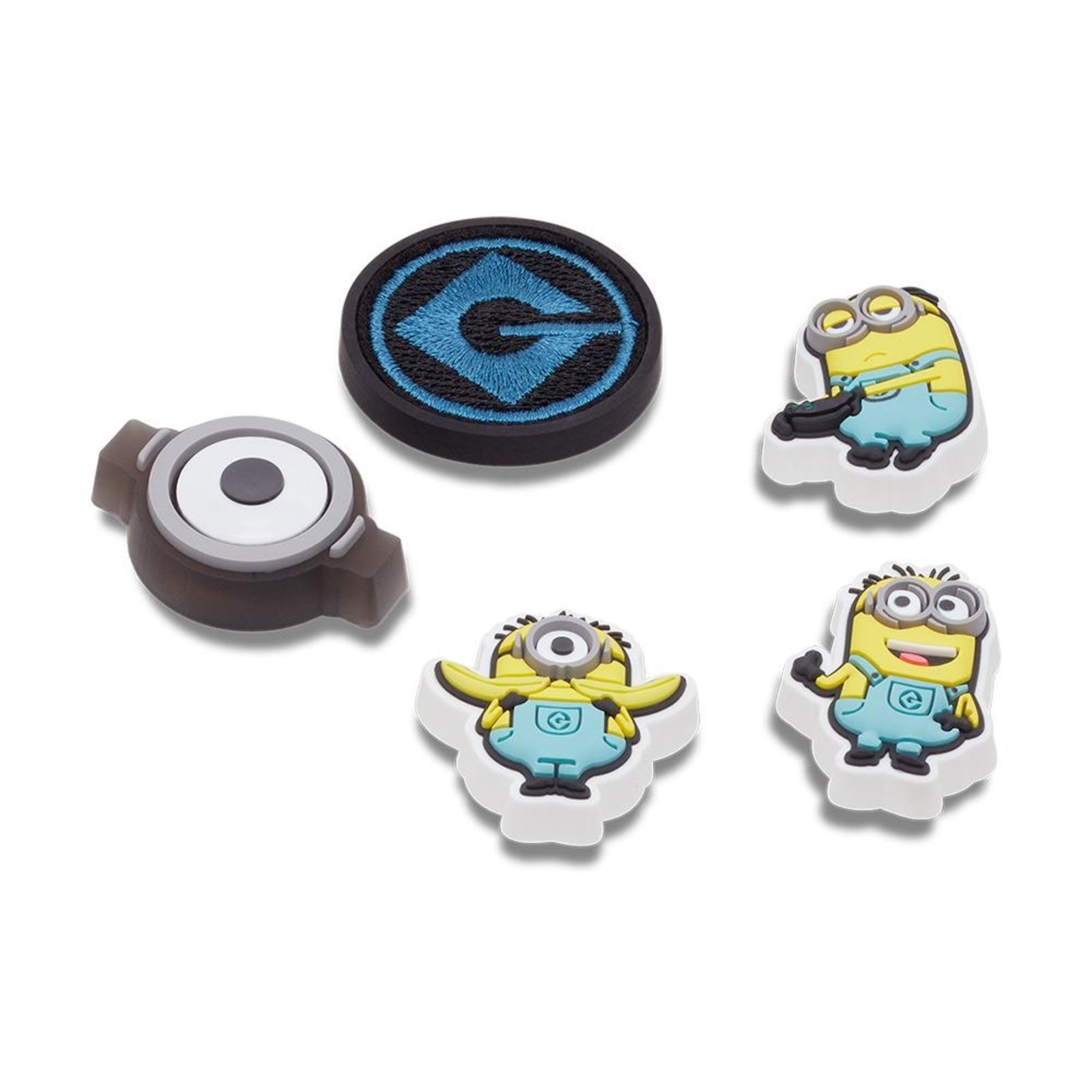 Vista 3 Infantil - Jibbitz™ Minions Pack com 5 Peças Crocs branco