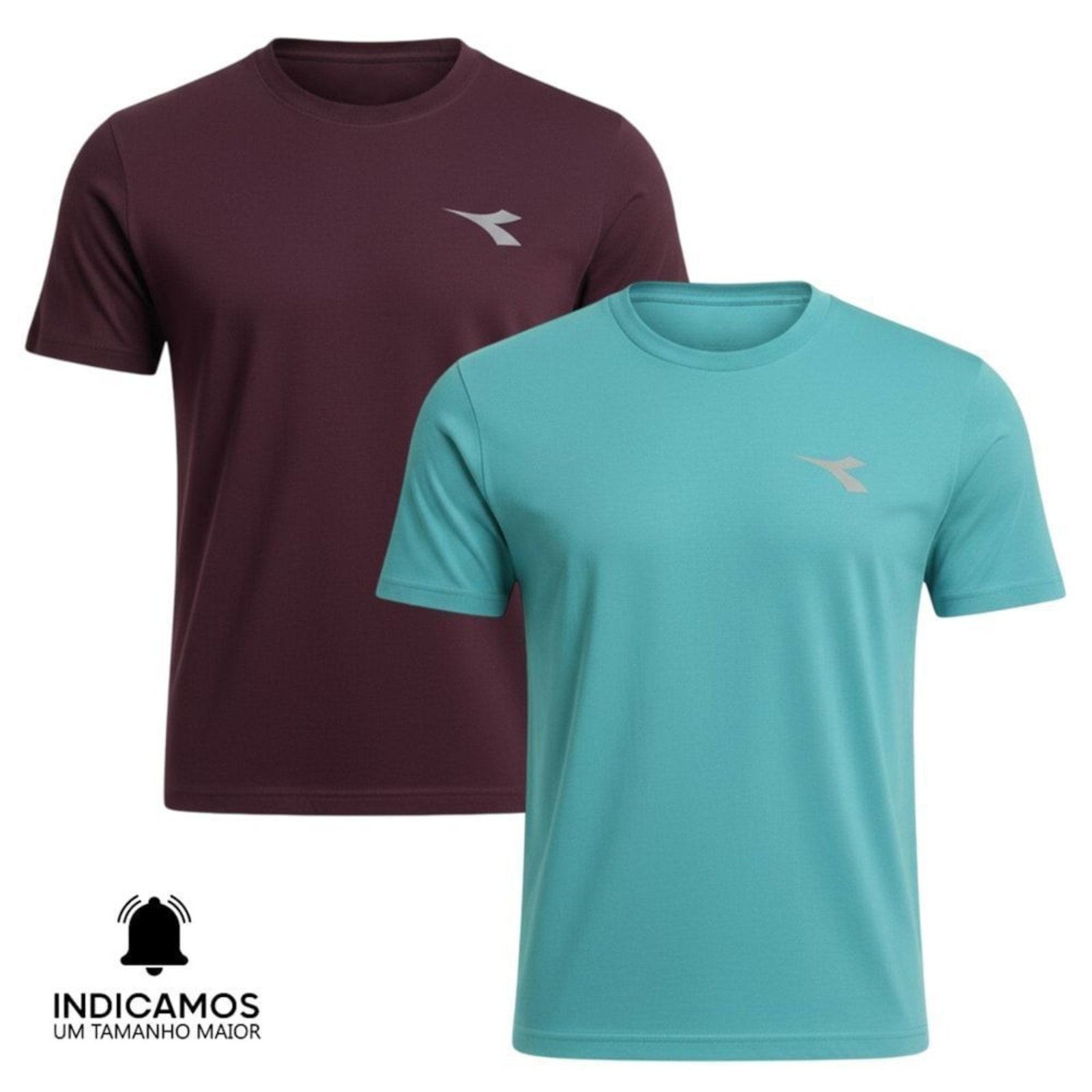 Kit 2 Camisetas Diadora Small Logo Masculina - Azul - diadora
