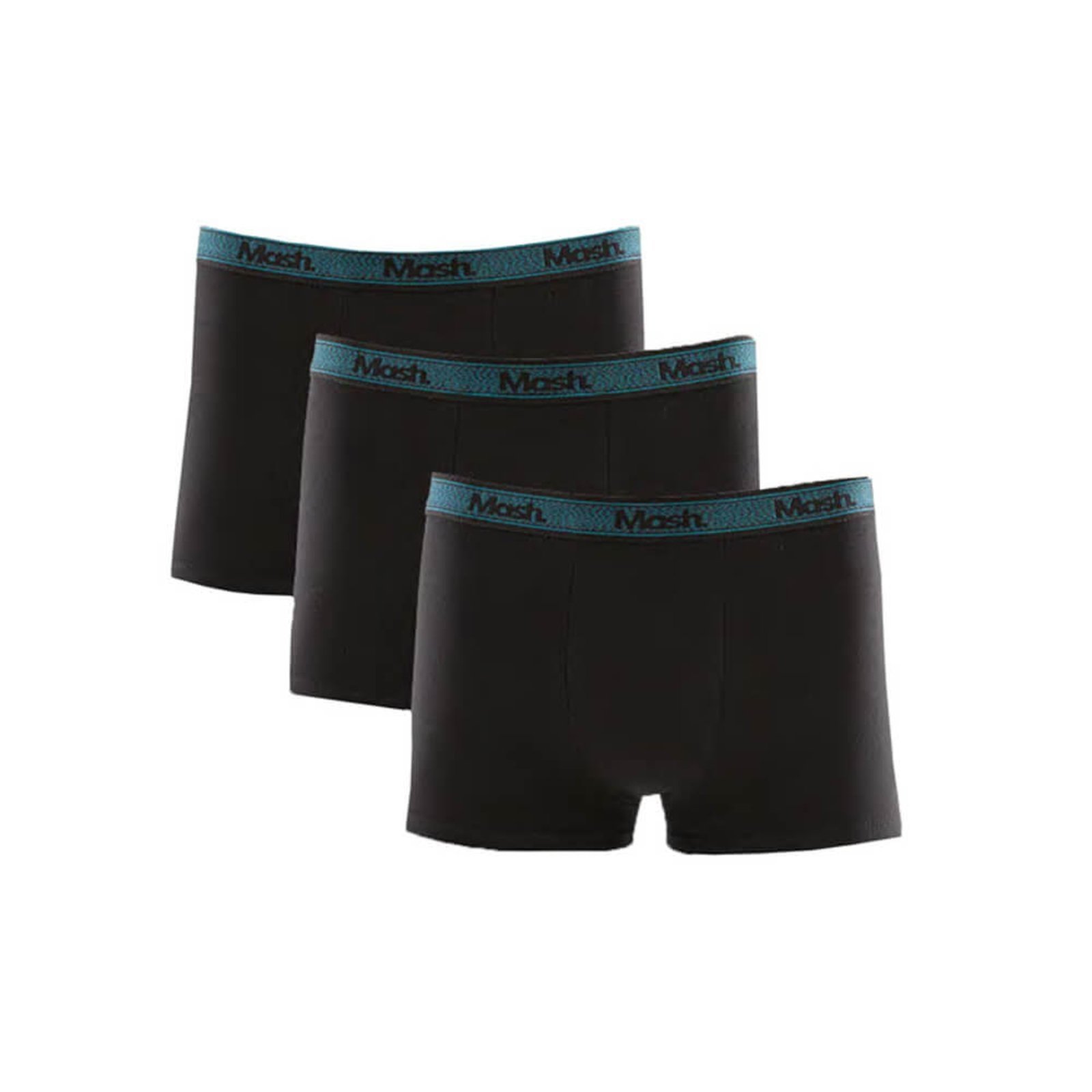 Kit com 3 Cuecas Boxer Mash 111.42 Cotton – Pretas