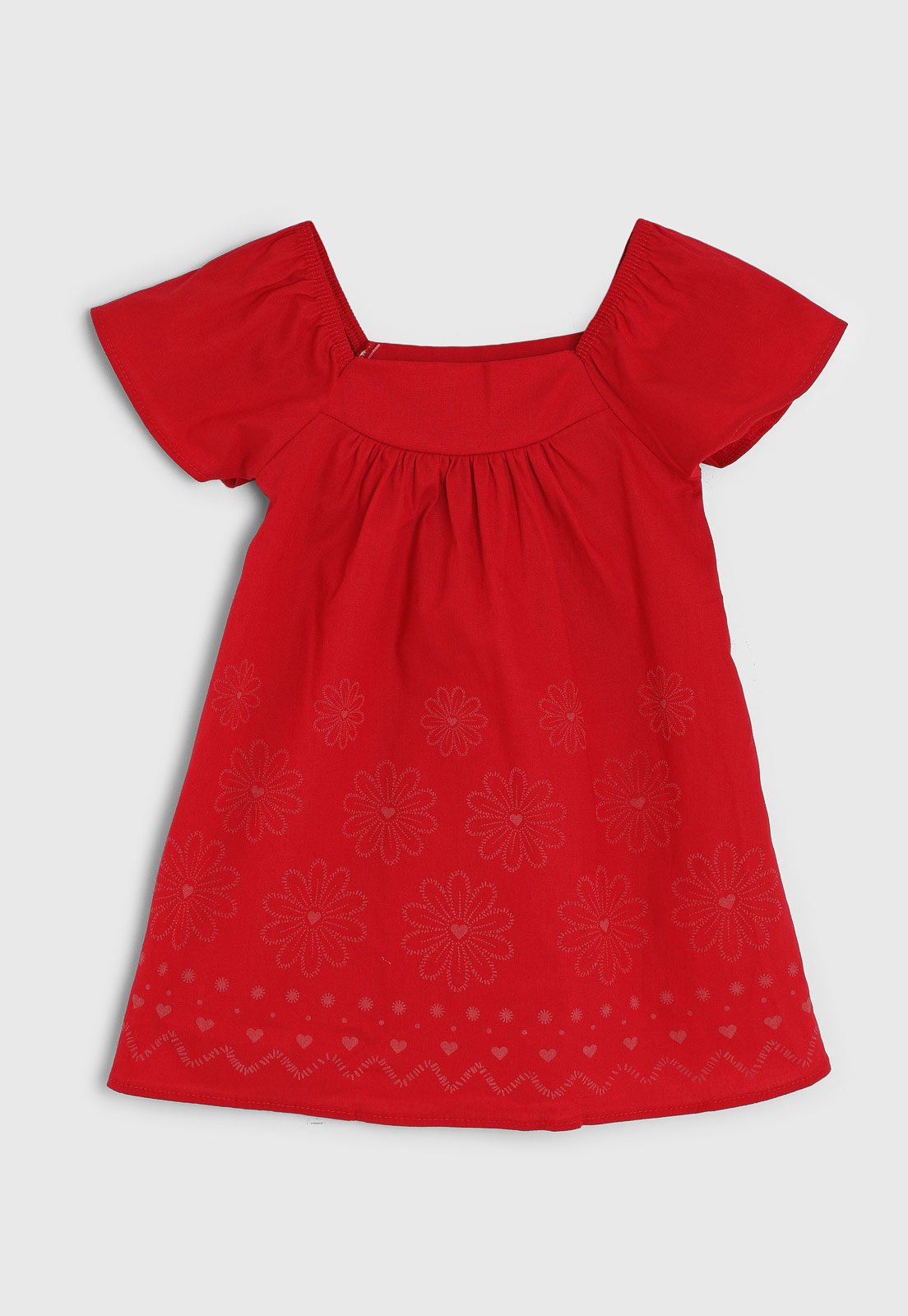 Vestido Elian Estampa Floral Vermelho