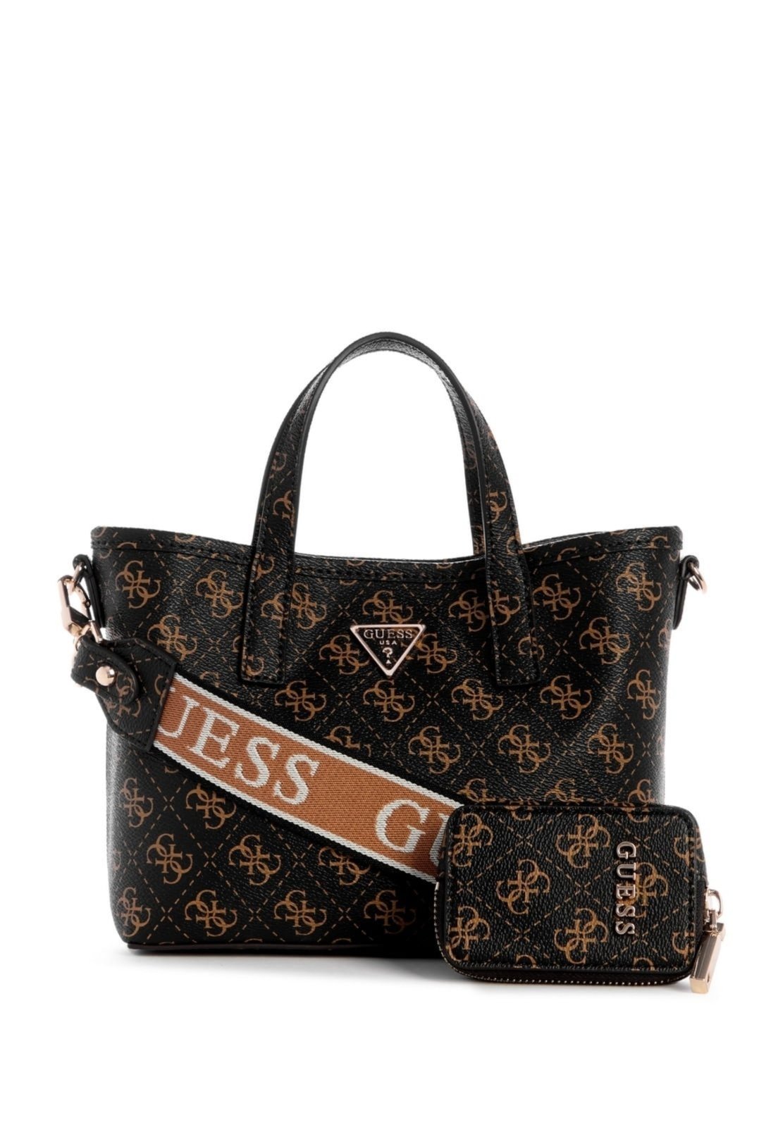 Bolsa Guess Latona Ii Mini Tote Marrom