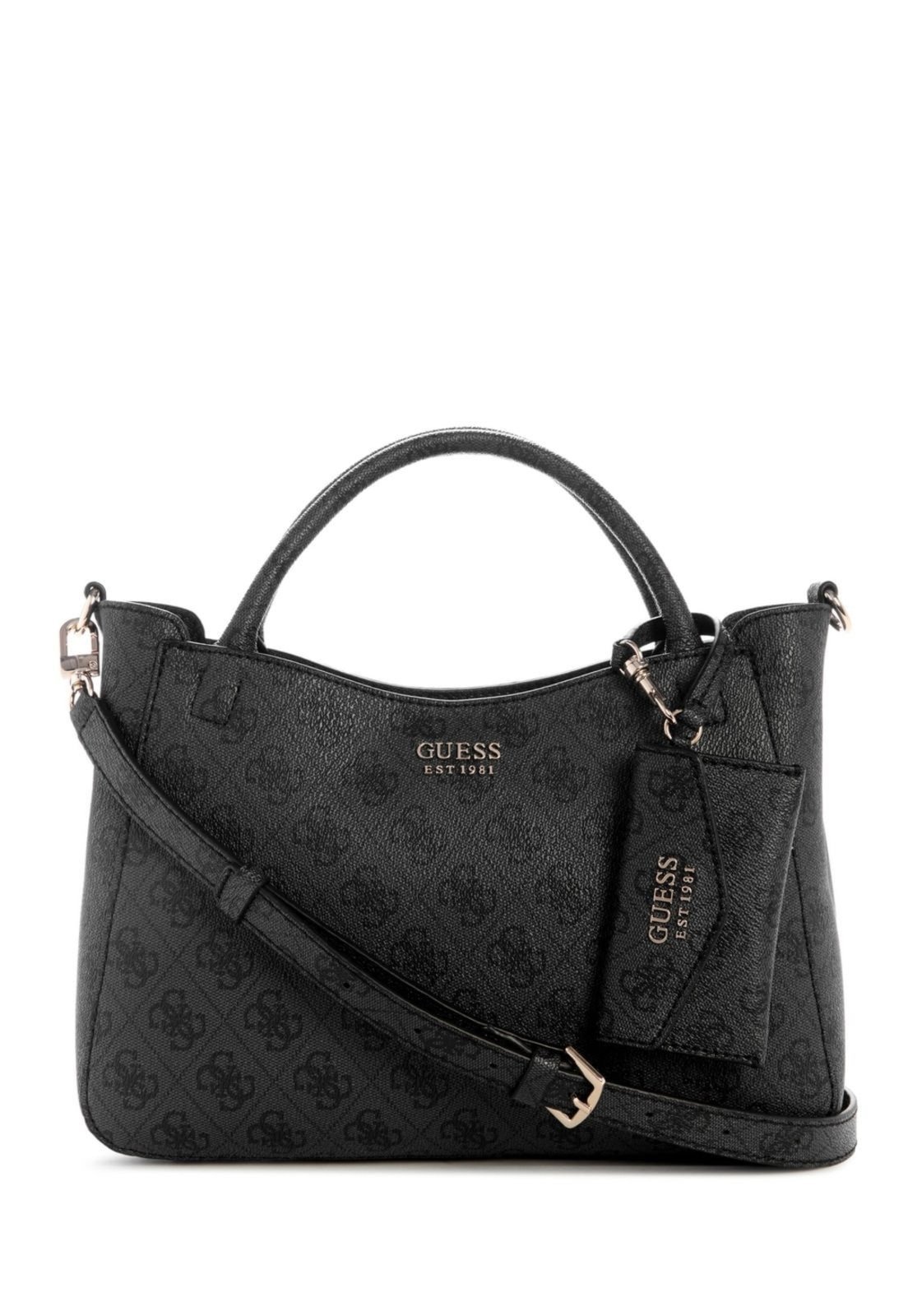 Bolsa Guess Brenton Sml Girlfriend Satchel Preto