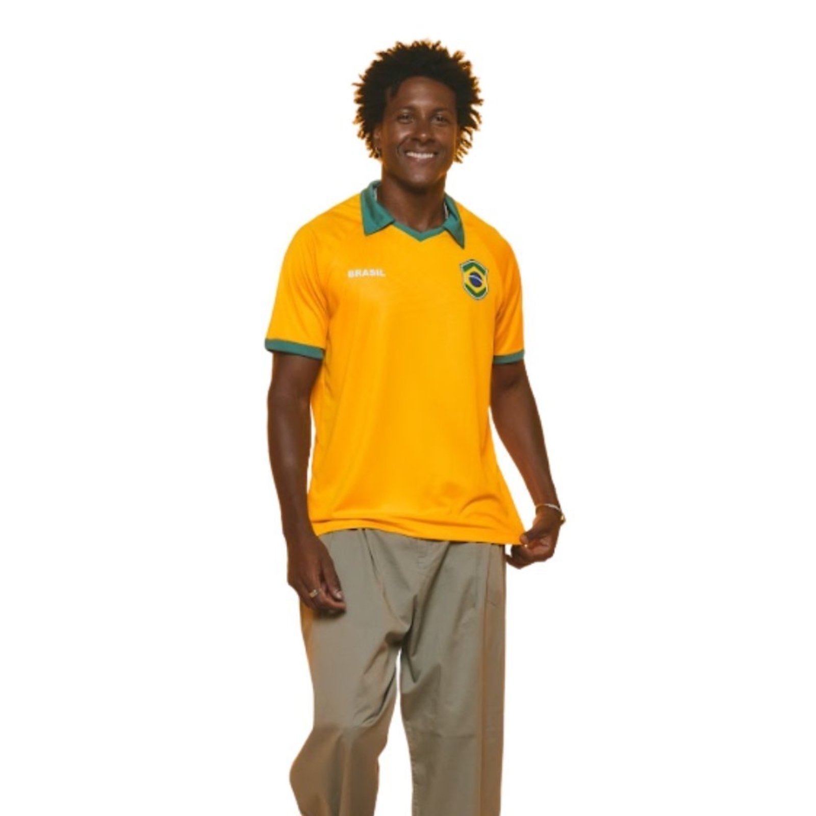 Camiseta Polo Brasil Espelho Masculina