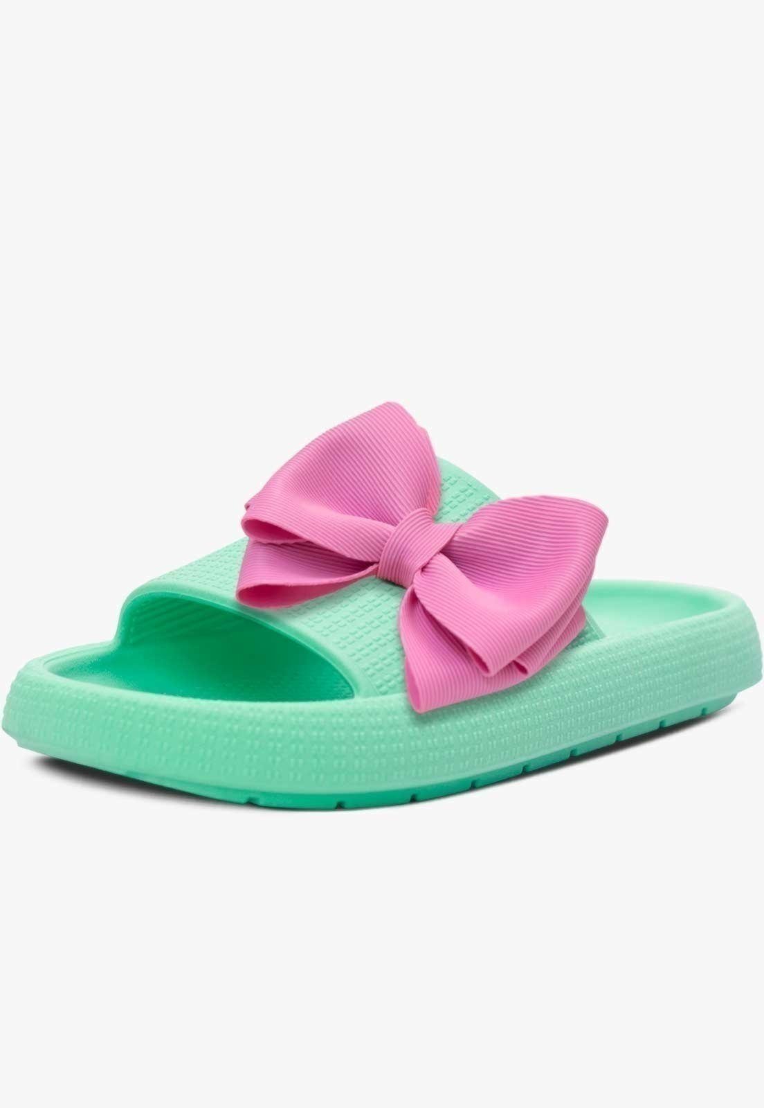 Infantil – Chinelo Nuvem Pópidi Feminina Menina Laço Verde