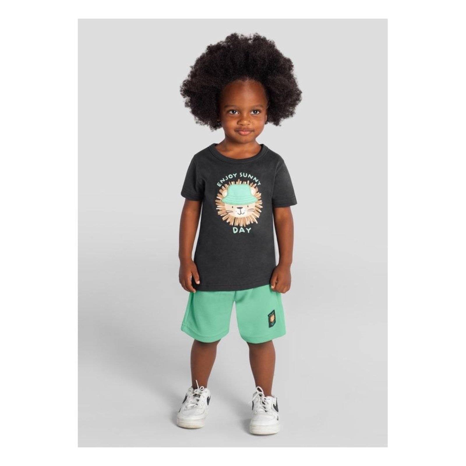 Infantil - Conjunto Preto Leão Verde Brandilli 1 Verde