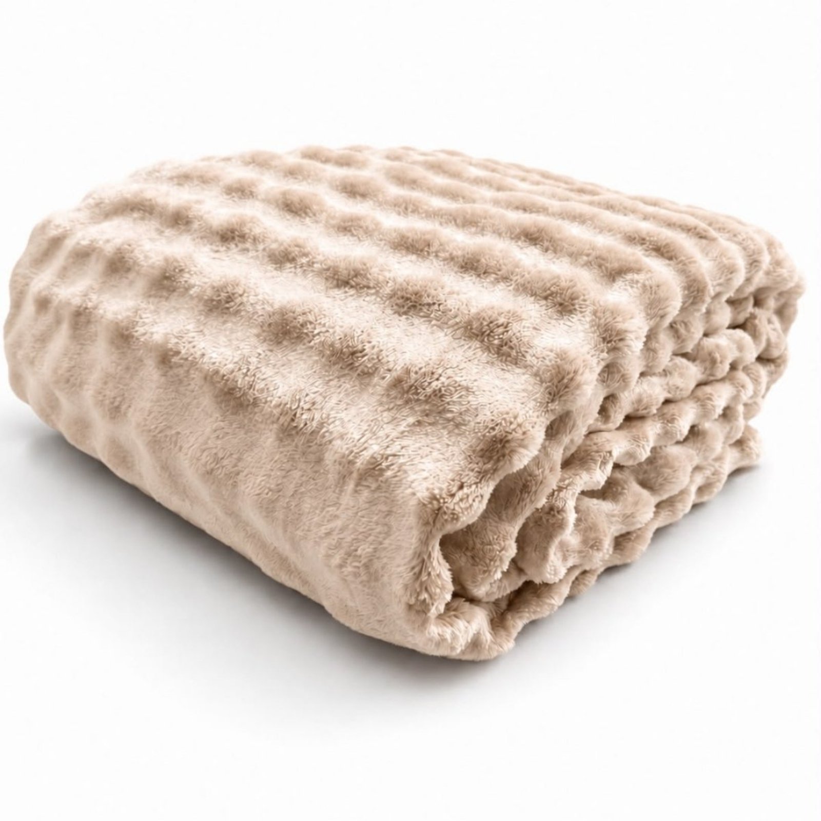 Manta Microfibra King Inverno Macia Conforto Bege