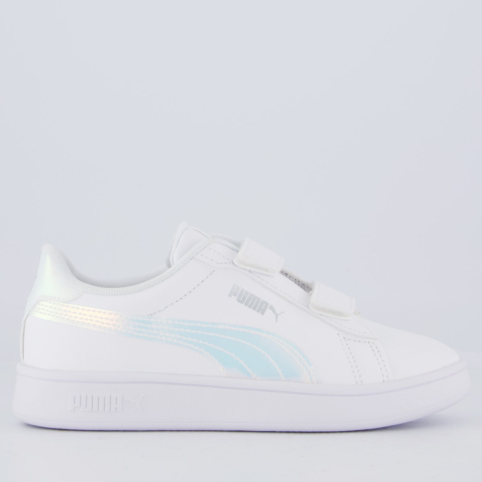 Vista 2 Tênis Puma Smash 3.0 Holo 2.0 Juvenil branco Puma branco