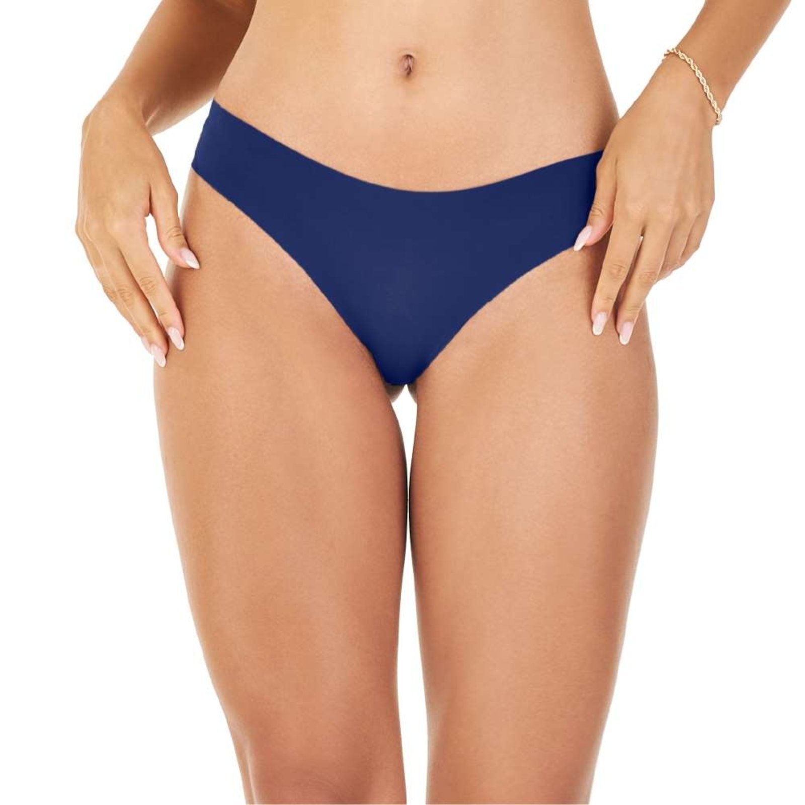 Calcinha Tanga Corte a Laser Azul Safira