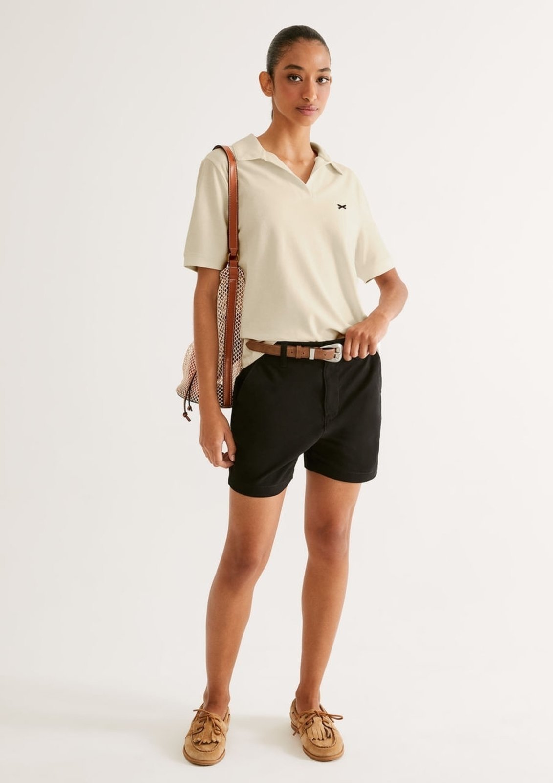 Vista 3 Camisa Polo Feminina Em Piquet Hering azul Hering azul