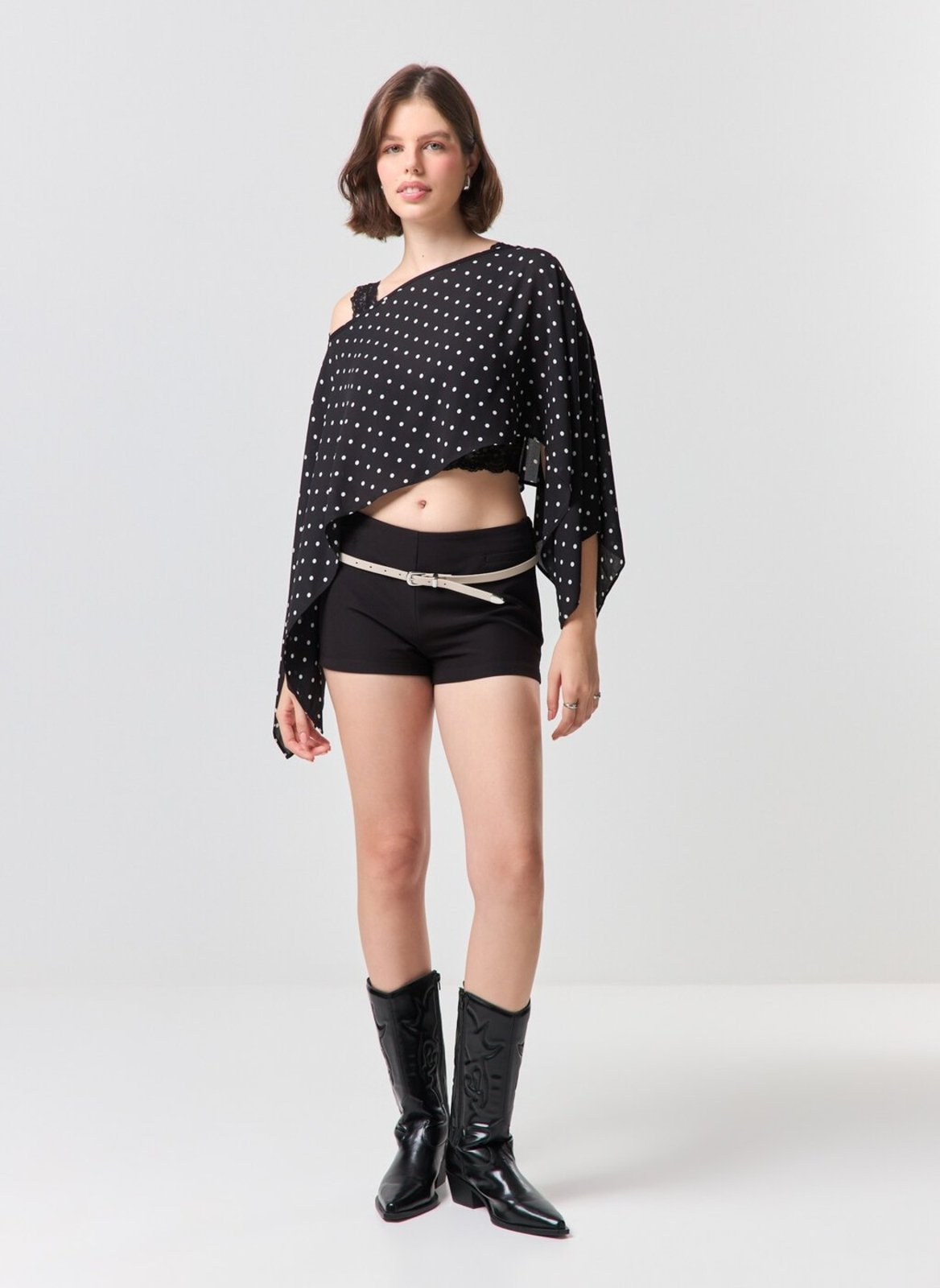 Micro Short Alfaiataria Cintura Baixa