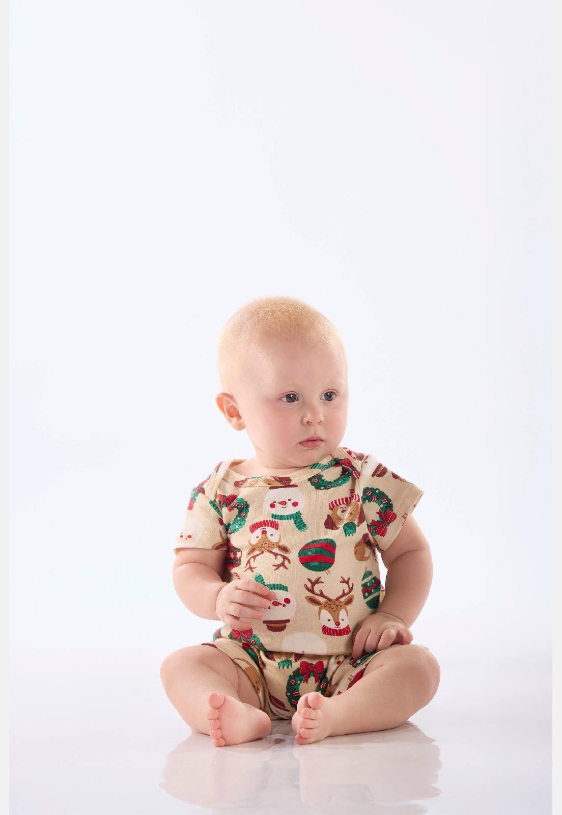 Vista 2 Infantil - Macaquinho Pijama Unissex Up Baby bege Up Baby bege