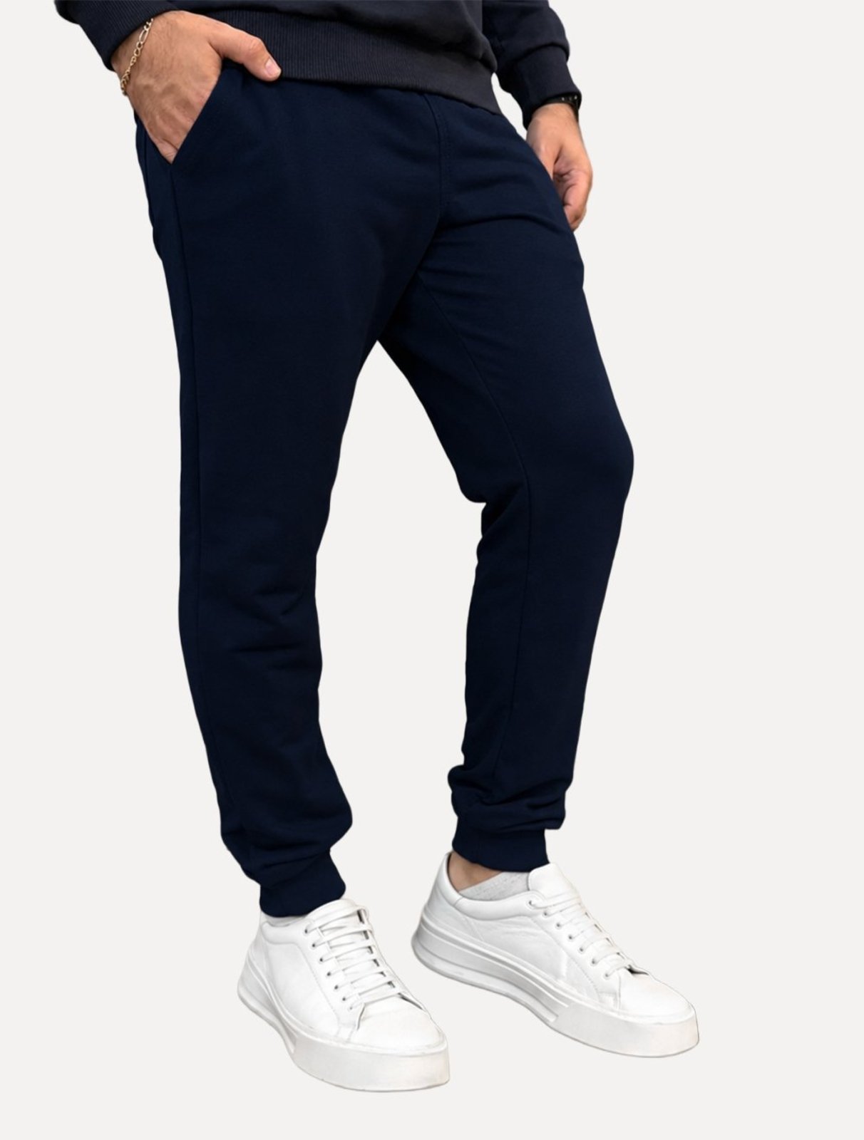 Calça King & Joe Masculina Moletom Comfort Azul Marinho