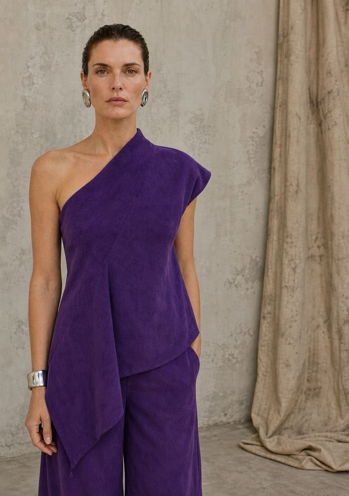 Blusa Um Ombro Só Colours - Roxo