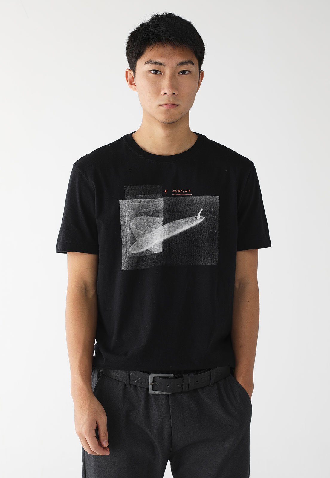 Camiseta Osklen Reta Estampada Preta