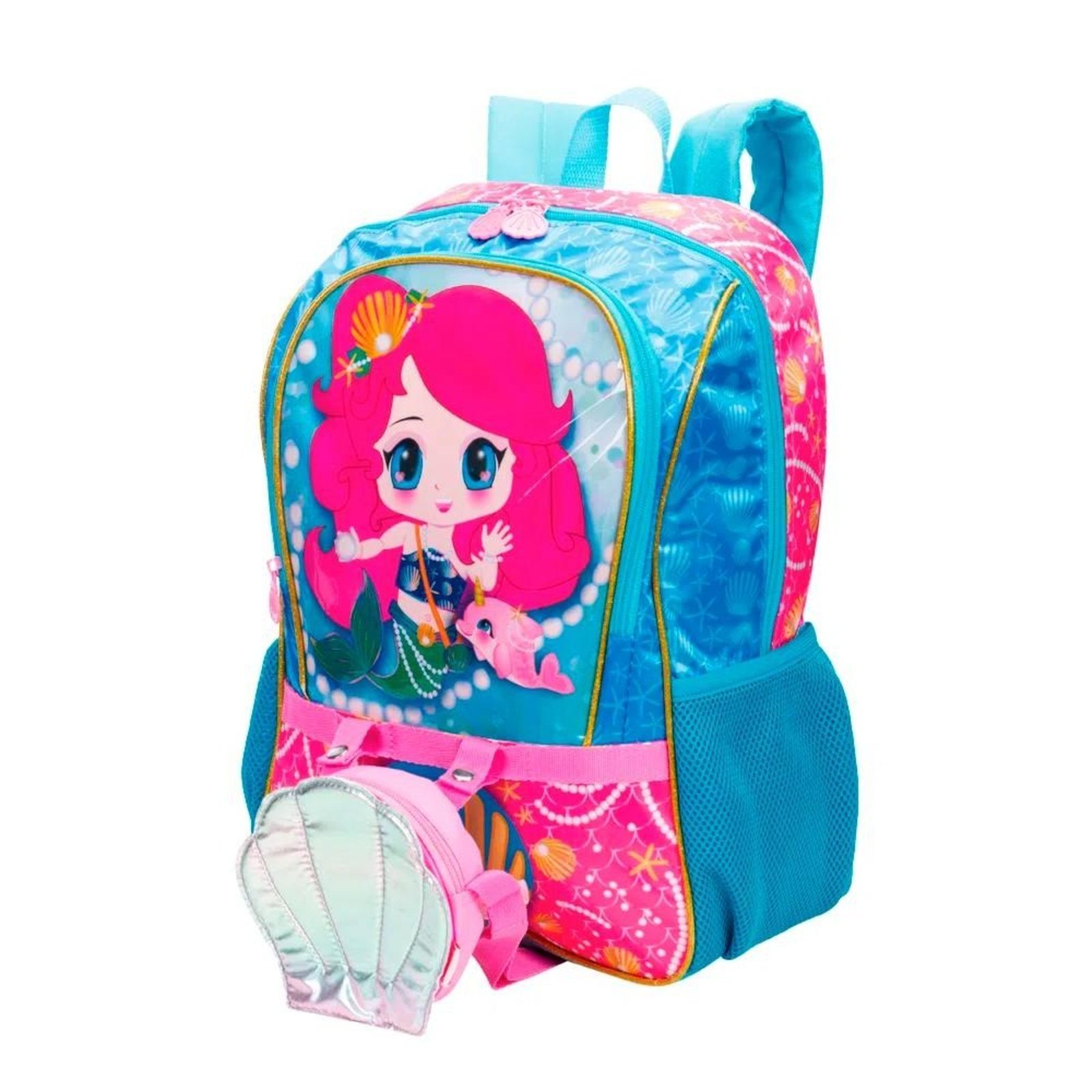 Vista 3 Infantil - Mochila Sestini Com Bolsa Y Anime Azul Sestini incolor azul