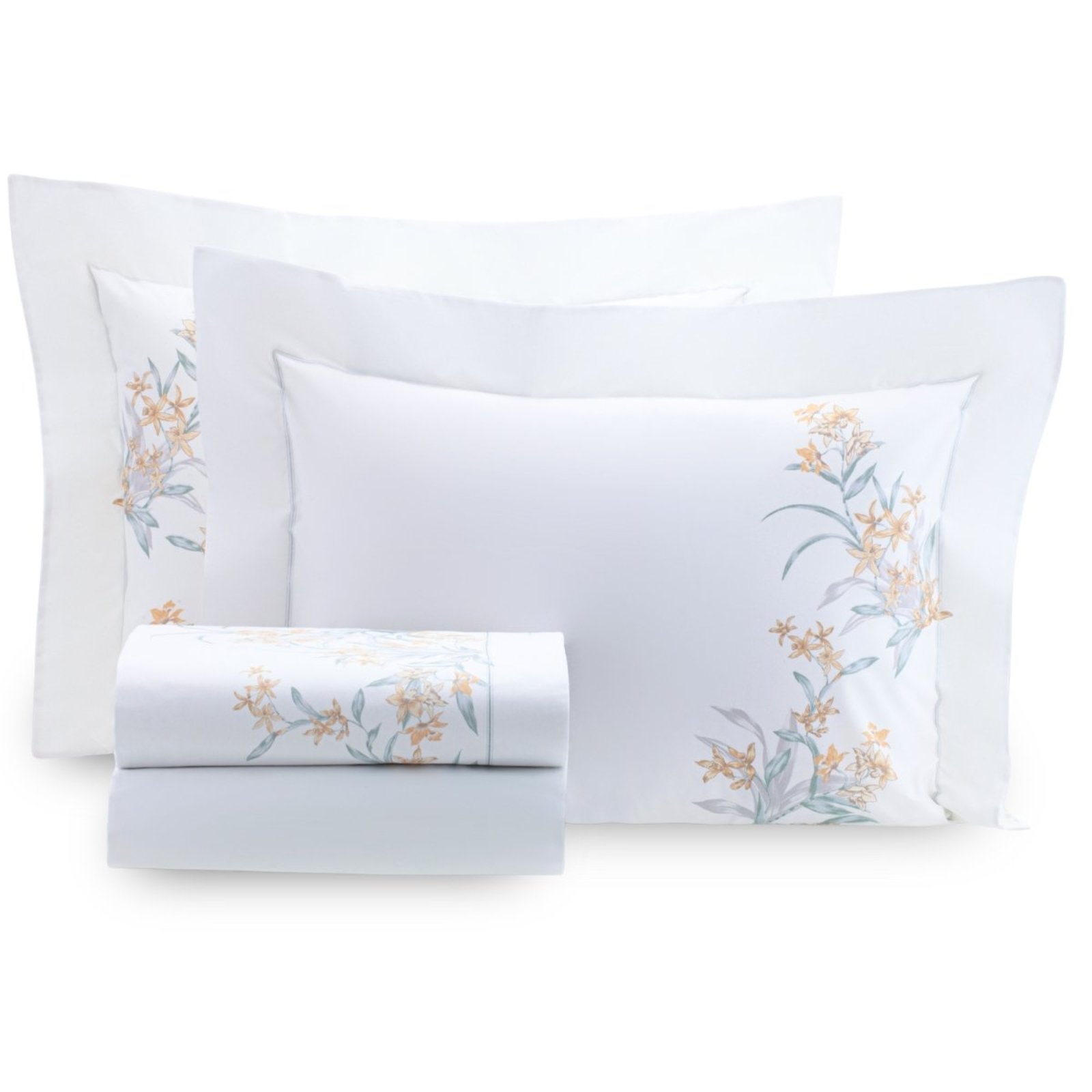 Jogo Cama Queen 200 Fios Naturalle Algodão Maragogi Amarelo