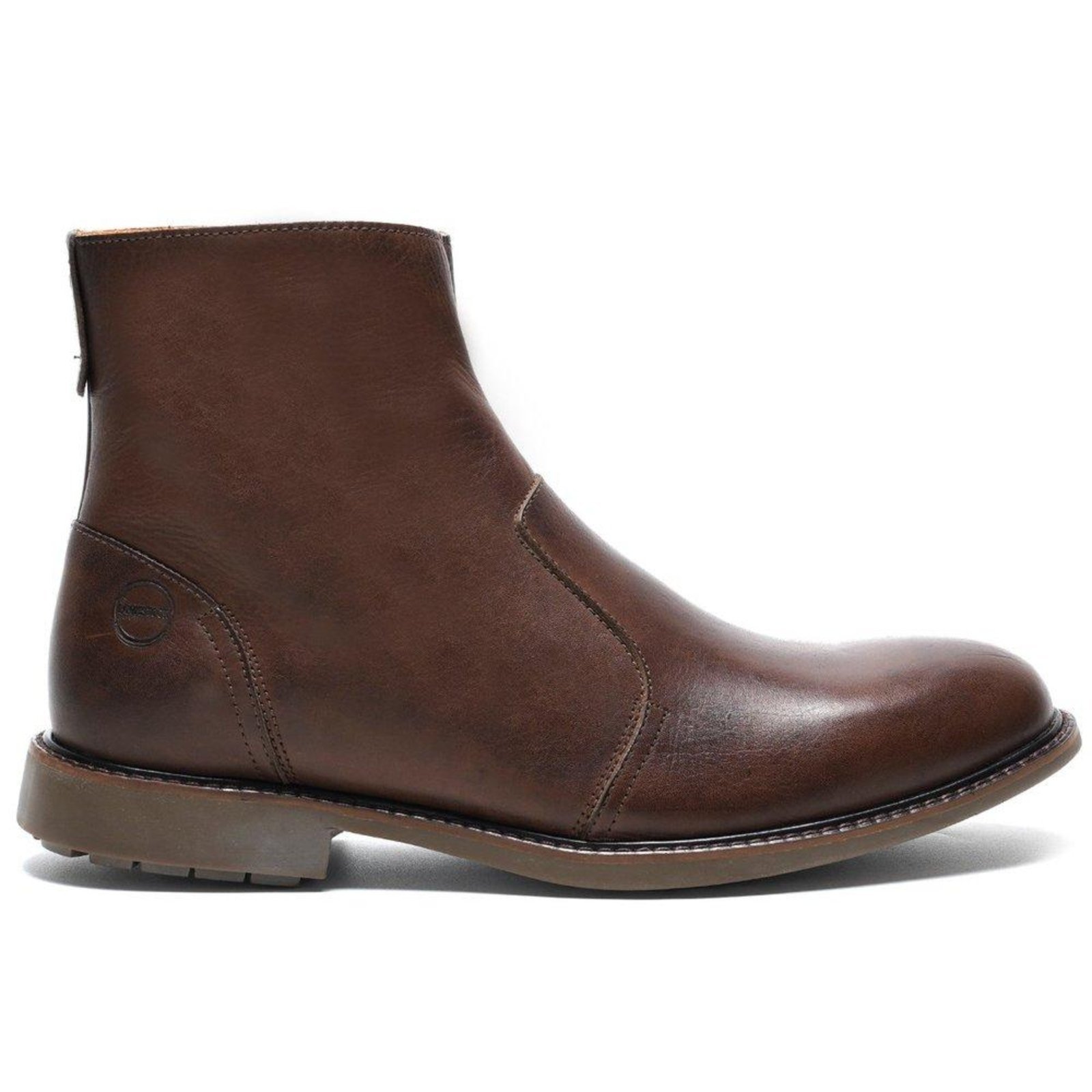 Botina Chelsea Masculina Couro Look Stock Tendência Conforto Marrom