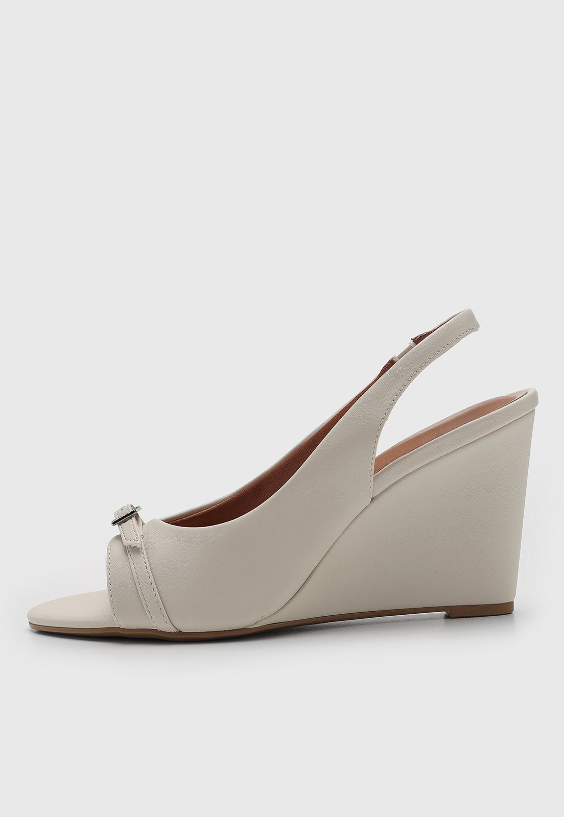 Vista 2 Sandália Feminina Vizzano Salto Anabela Off-White off-white white VIZZANO off-white white