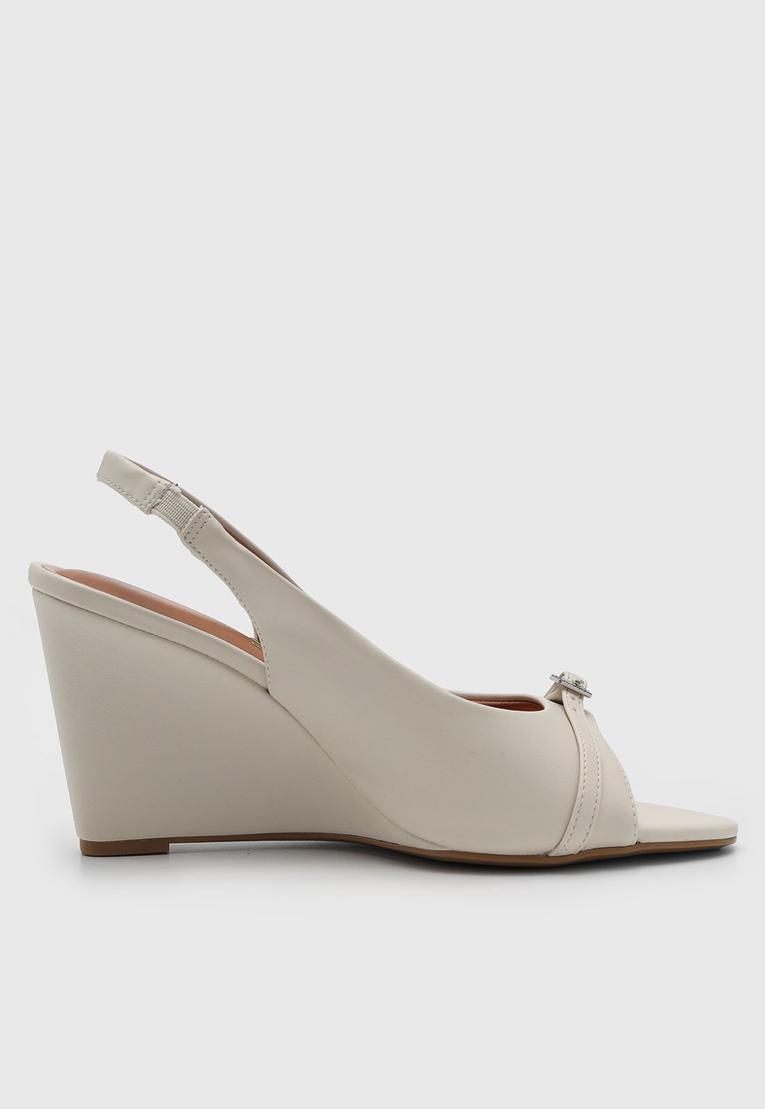 Vista 3 Sandália Feminina Vizzano Salto Anabela Off-White off-white white VIZZANO off-white white