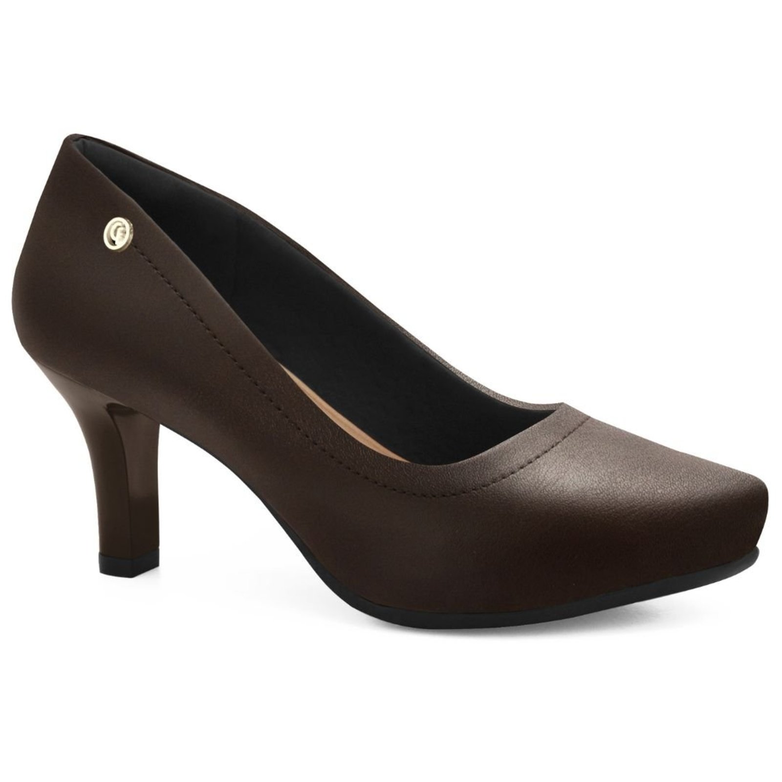 Sapato Feminino Salto Médio Meia Pata Comfortflex 2685301 - Marrom