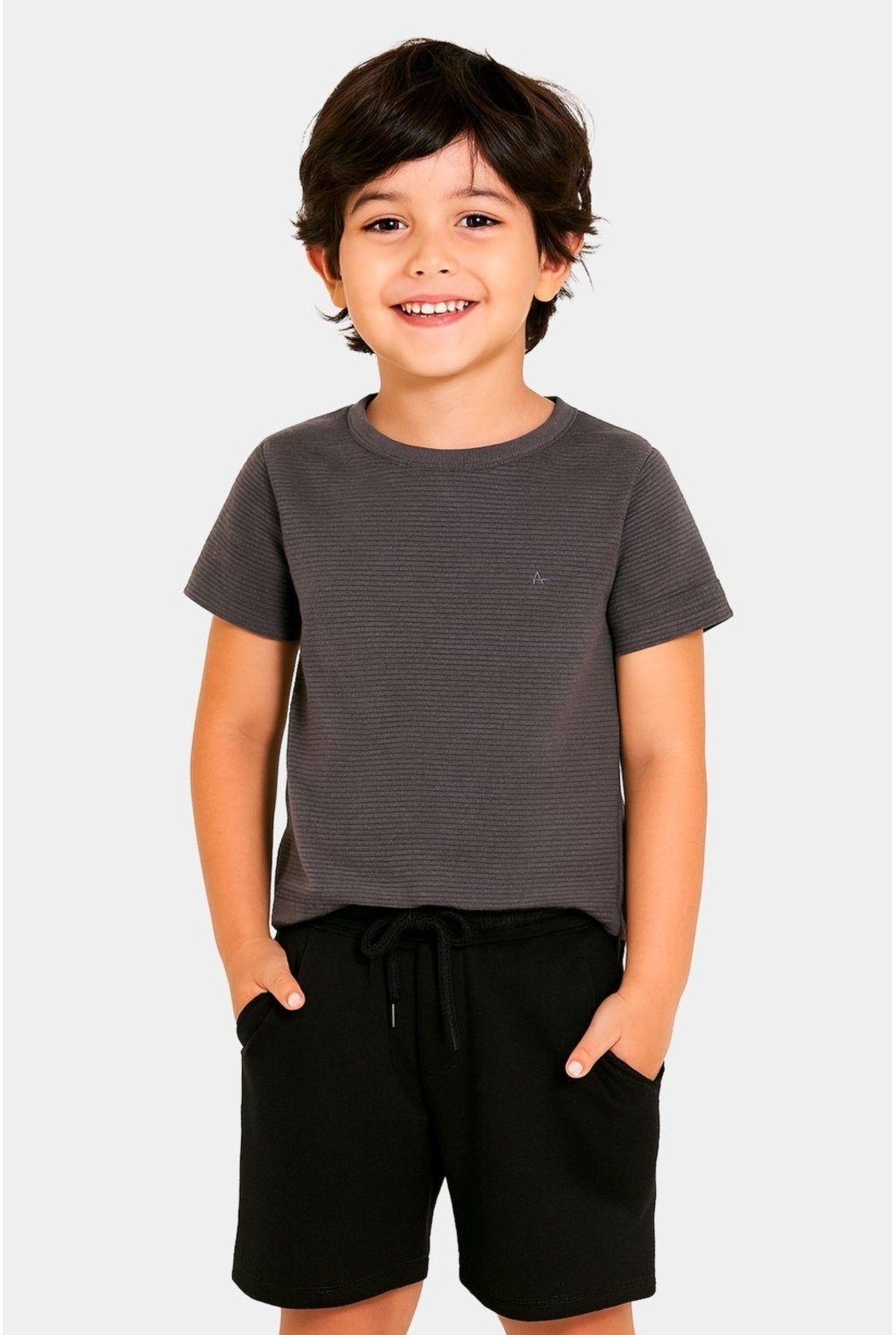 Infantil – Camiseta Manga Curta Lisboa Cinza