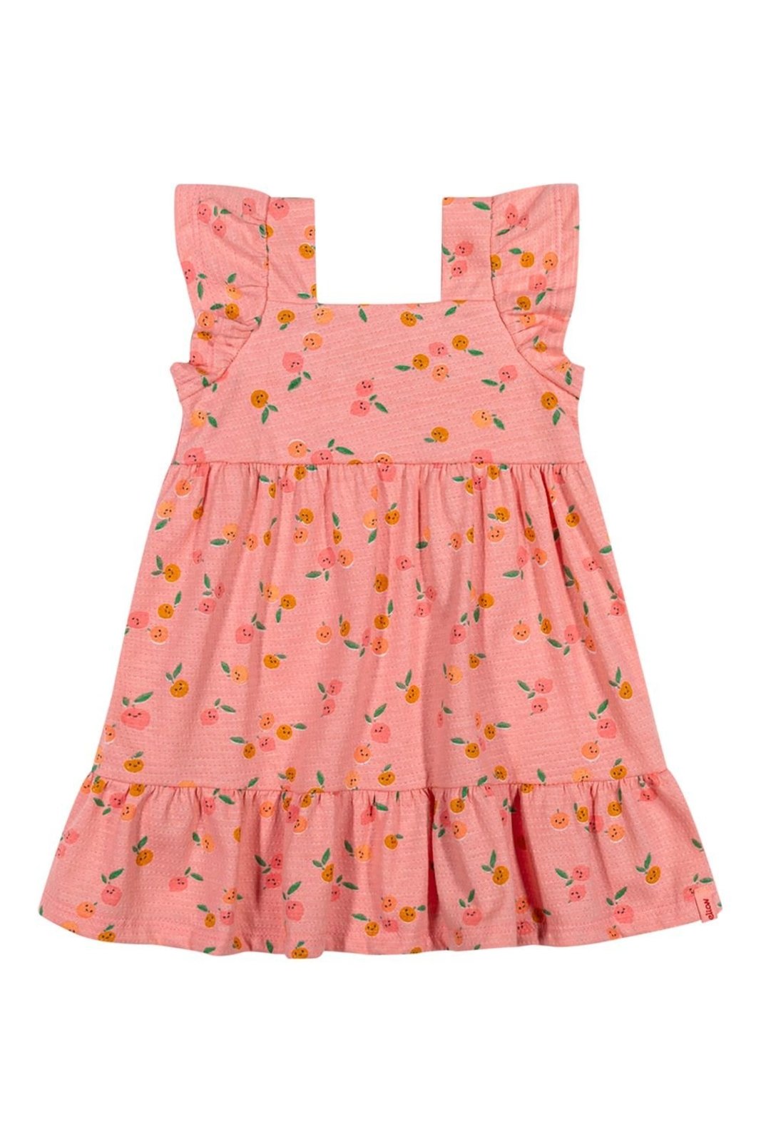 Infantil - Vestido Menina Texturizado Frutas Elian Rosa
