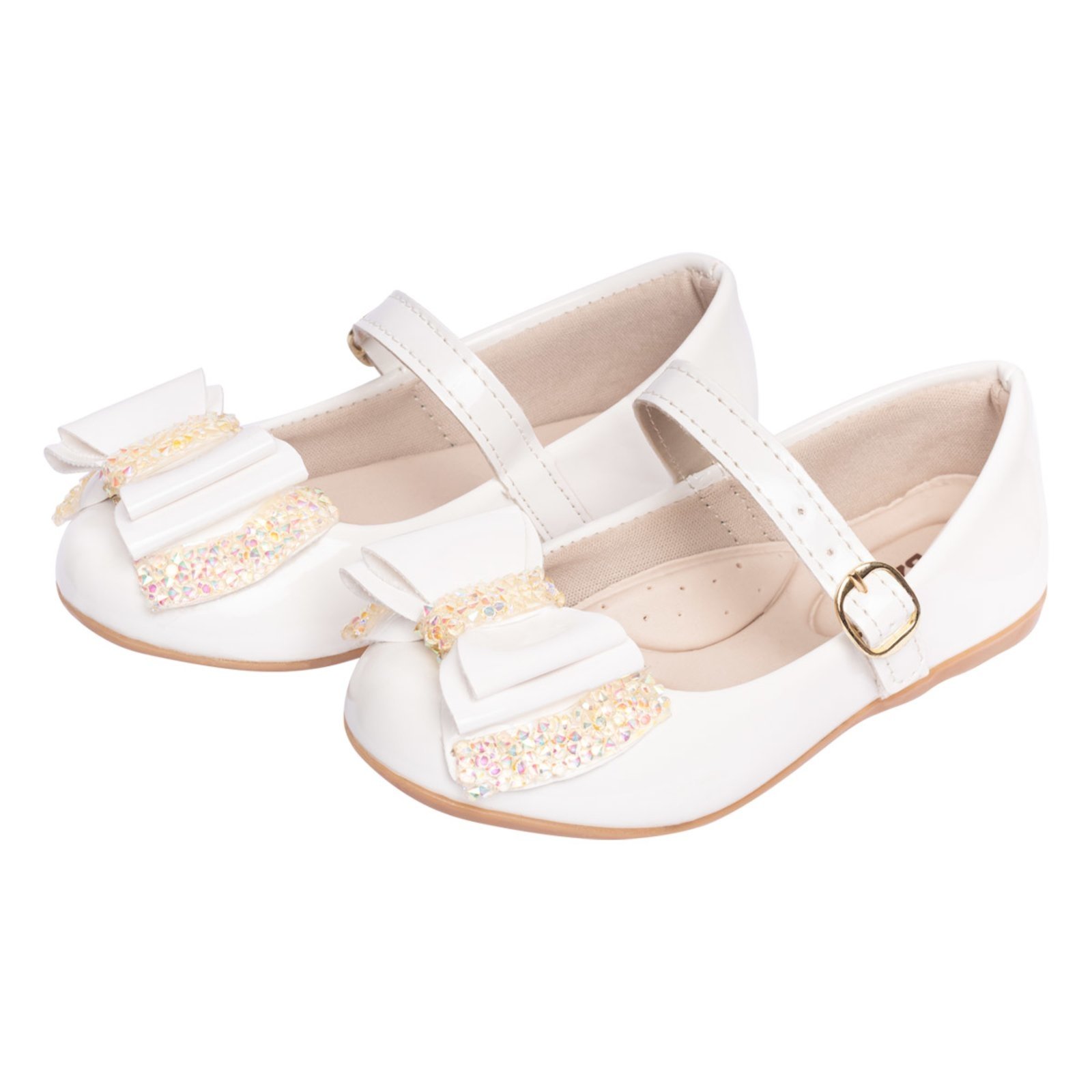 Infantil – Sapatilha Bailarina Menina B2A Branca com laço estilo