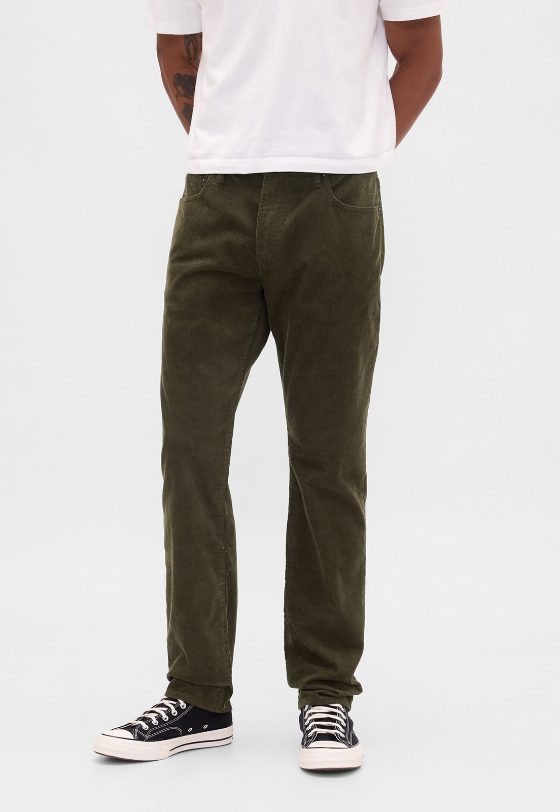 Calça Masculina GAP Veludo Cotelê Verde Musgo