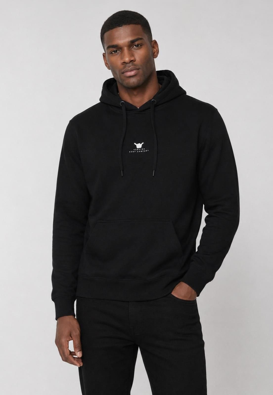 Blusa de Moletom Masculina Hang Loose Capuz Preta
