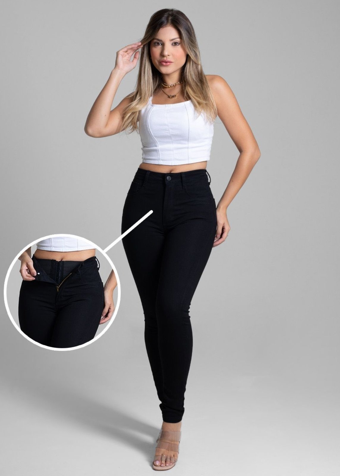 Calça sarja feminina super lipo – 264741 – Preto – Sawary
