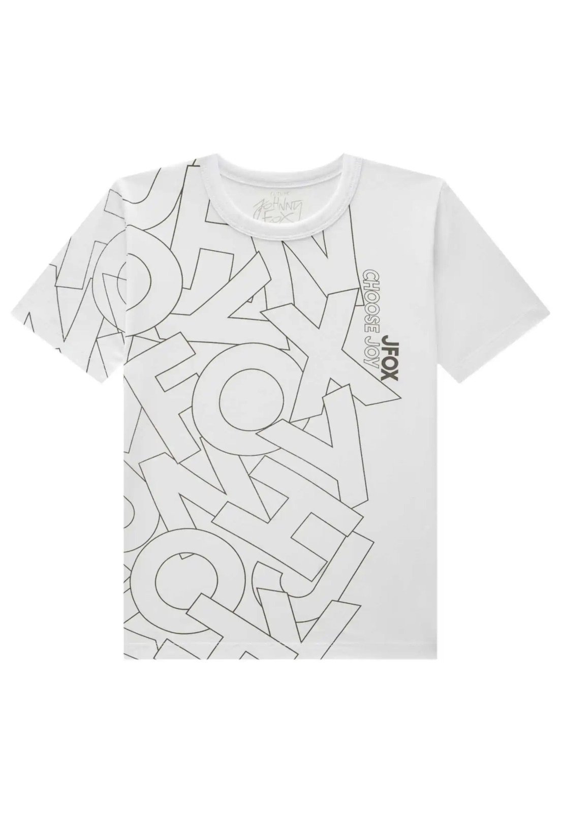 Vista 2 Infantil - Camiseta Menino Branca Estampada Johnny Fox 10 branco Johnny Fox branco