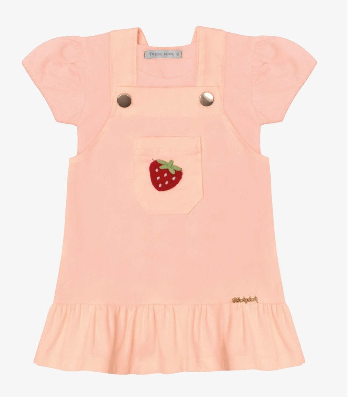 Infantil - Conjunto Verão Menina Com Bolso Trick Nick Rosa