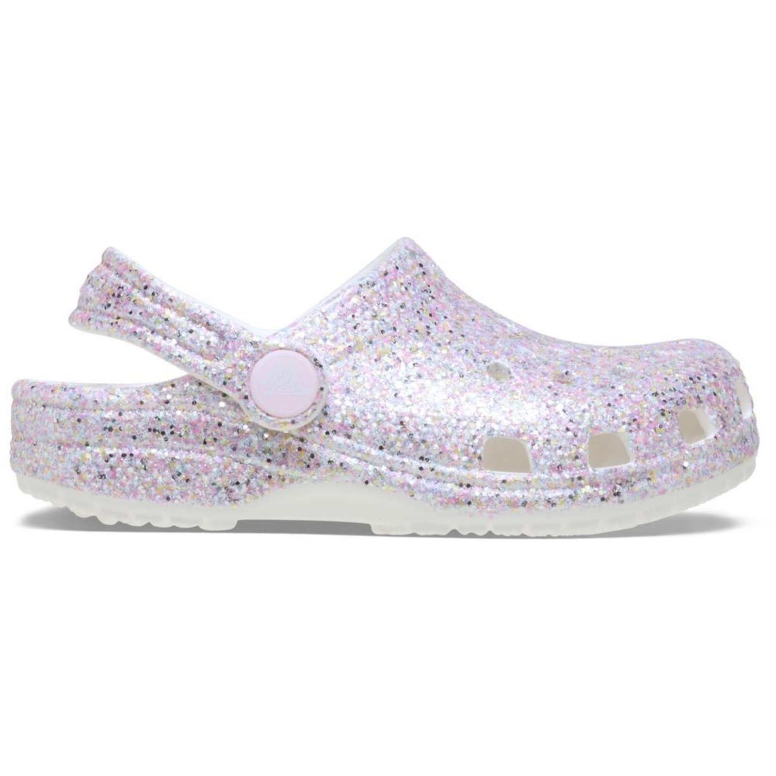 Infantil - Sandália Crocs Classic Fantasy Glitter Clog T White Branco