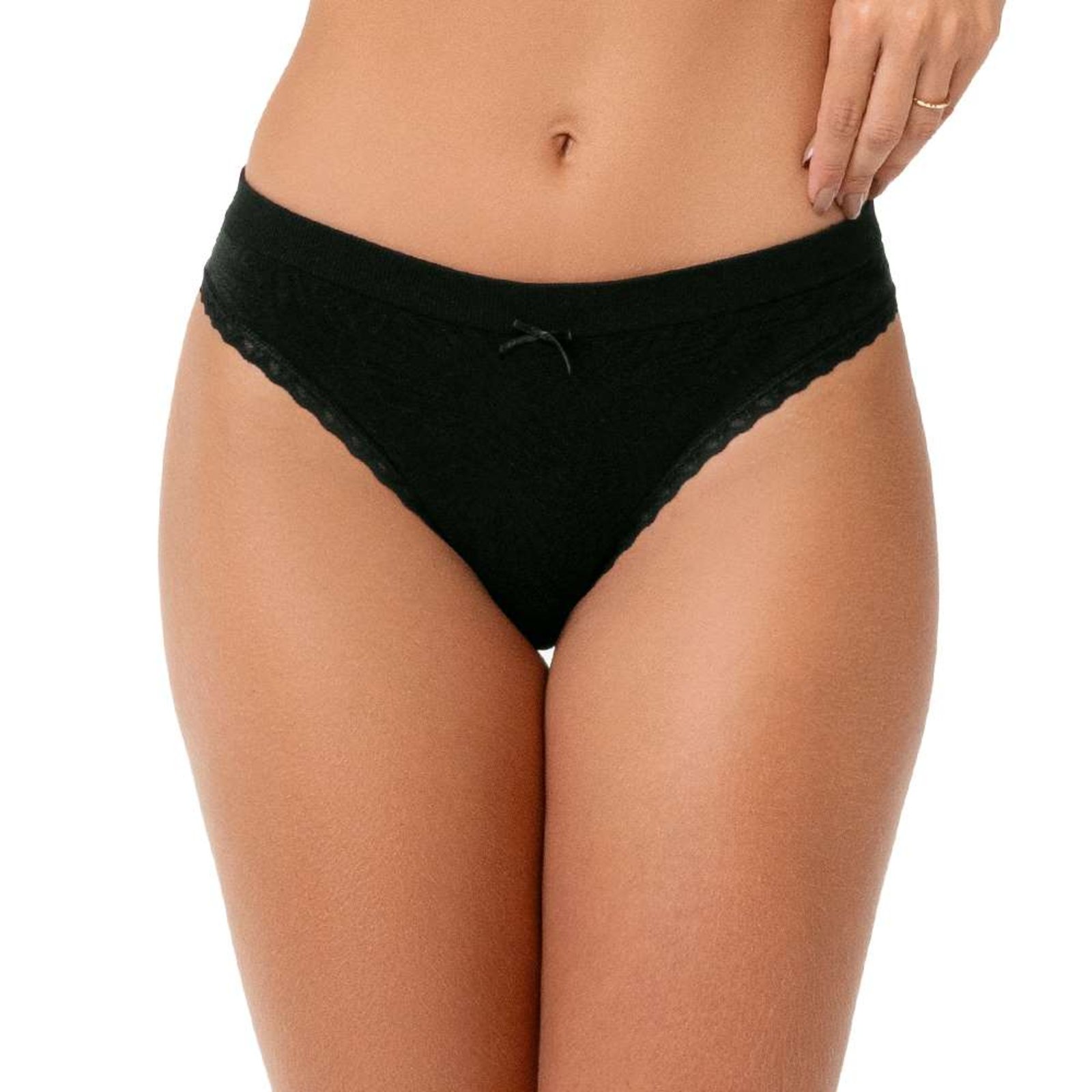 Calcinha Biquíni Jacquard sem Costura Preto Zee Rucci