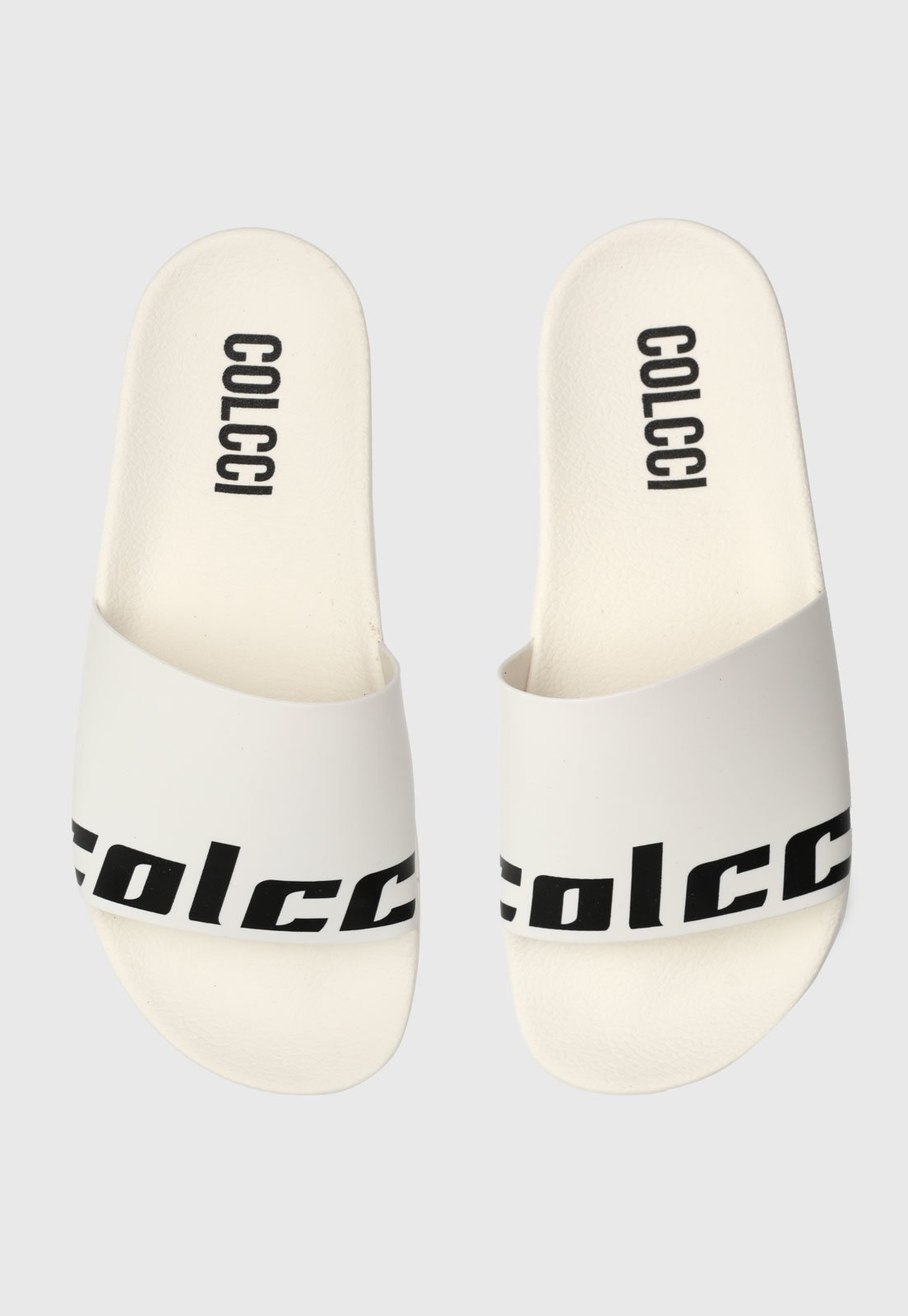 Rasteira Slide Colcci Logo Branco