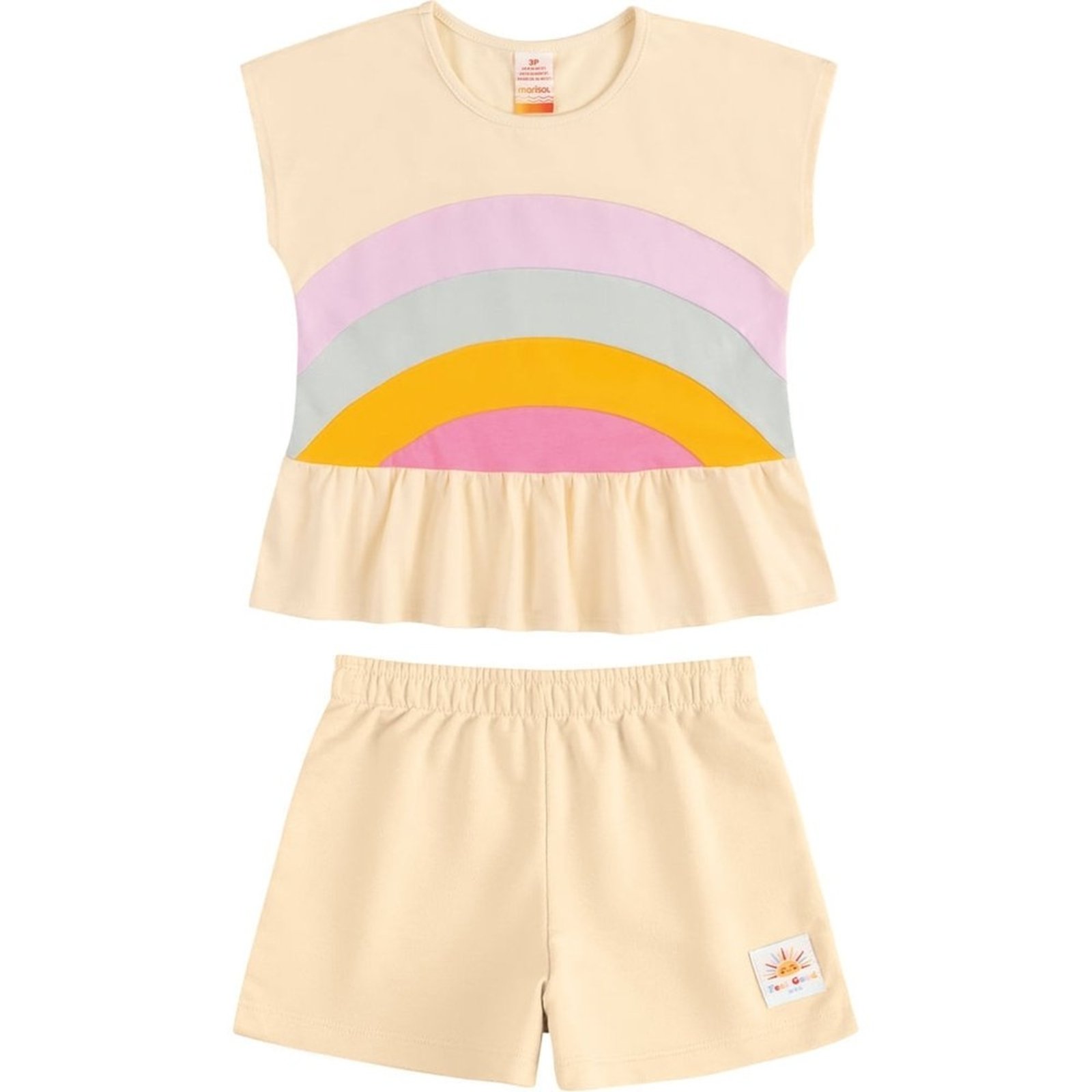 Infantil - Conjunto Curto Arco-iris Menina Marisol
