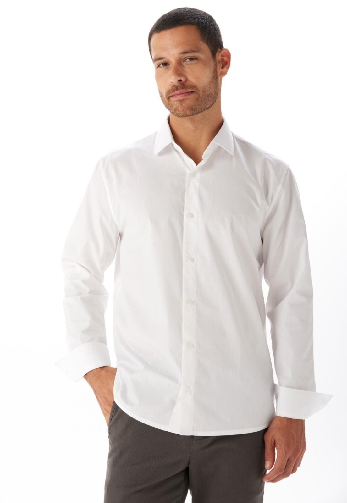 Camisa Tricoline Regular Fio 40 Traymon – Branco – P