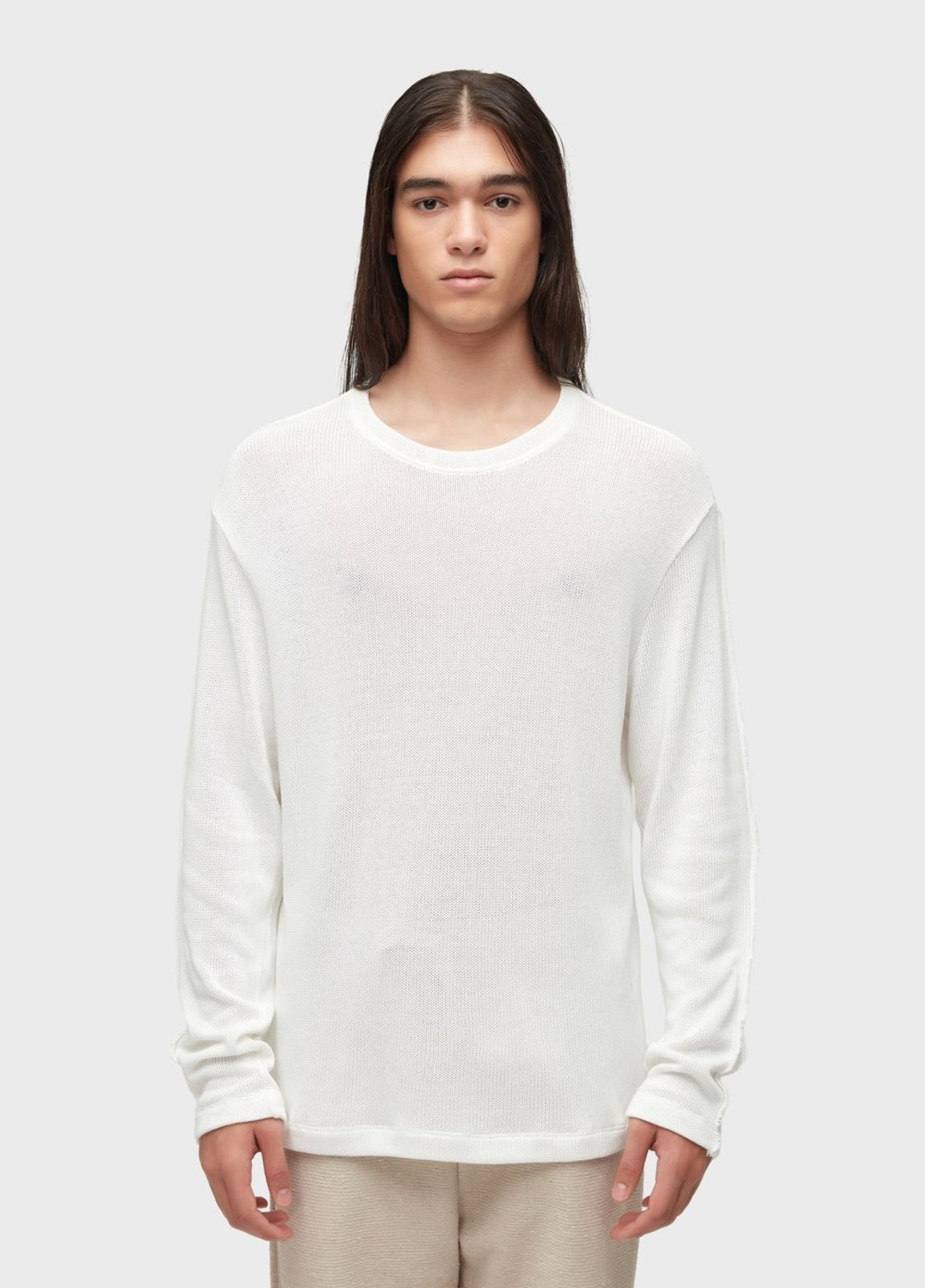 Vista 2 T-shirt over knit texture seam Osklen off-white Osklen off-white