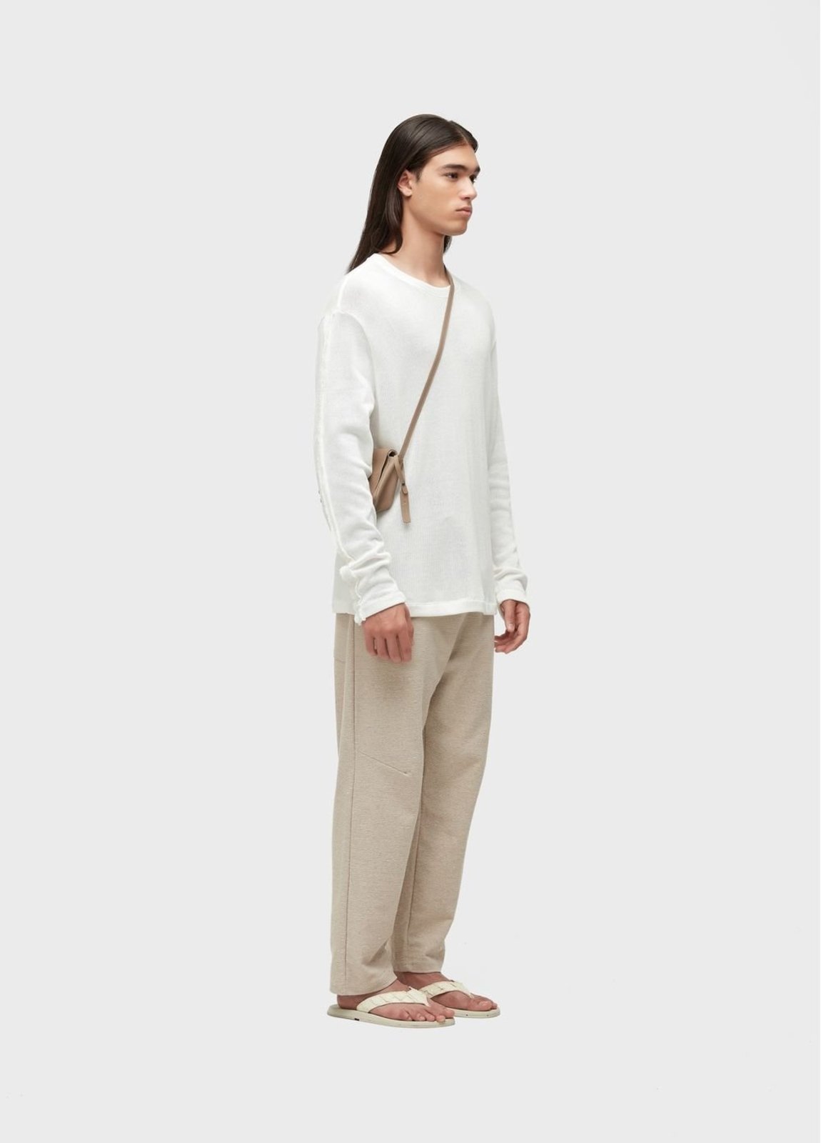 Vista 3 T-shirt over knit texture seam Osklen off-white Osklen off-white
