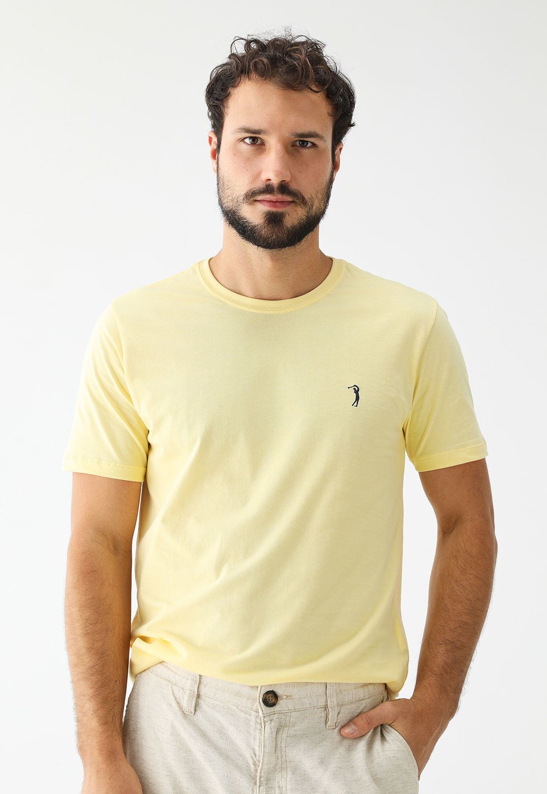 Vista 2 Camiseta Aleatory Reta Mini Icon Amarela amarelo Aleatory amarelo