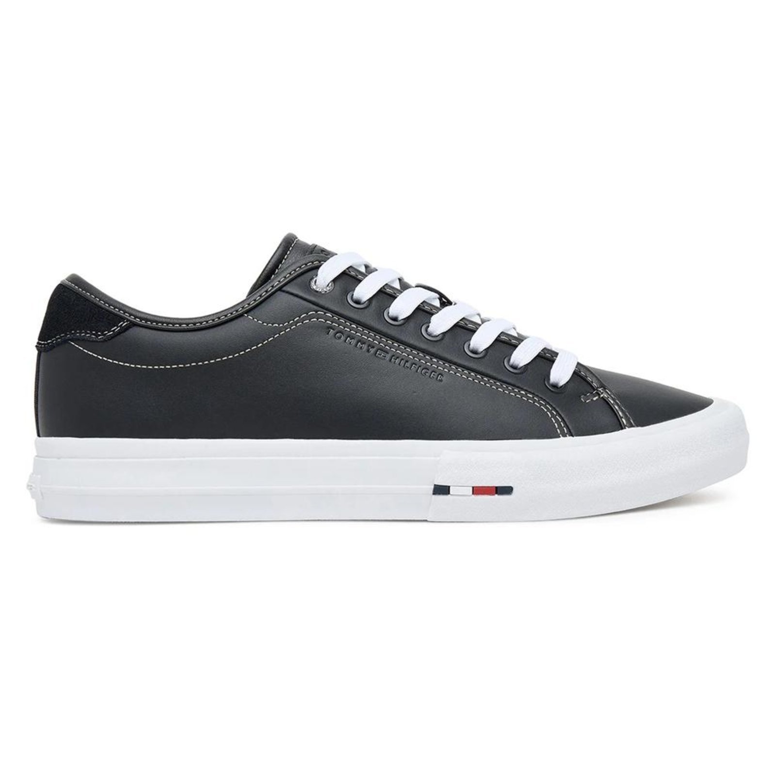 Vista 2 Tênis Tommy Hilfiger TH Hi Vulc Street LTH Stitch Black preto black Tommy Hilfiger preto black