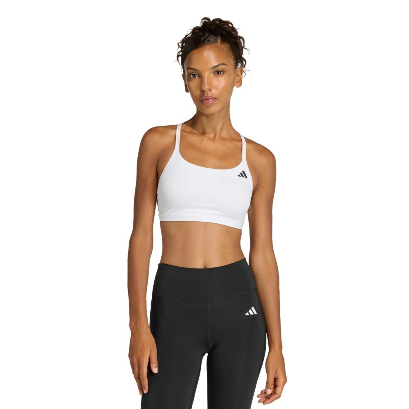 Top Esportivo Optime Essentials Workout Light Support adidas Performance Branco